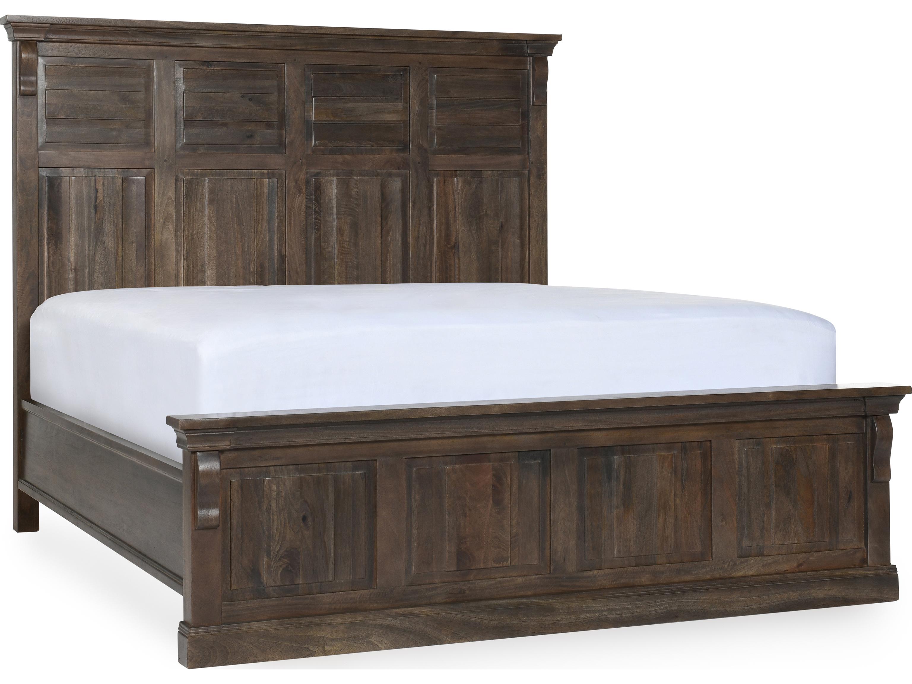Classic Home Adelaide Brown Hardwood Wood Queen Panel Bed