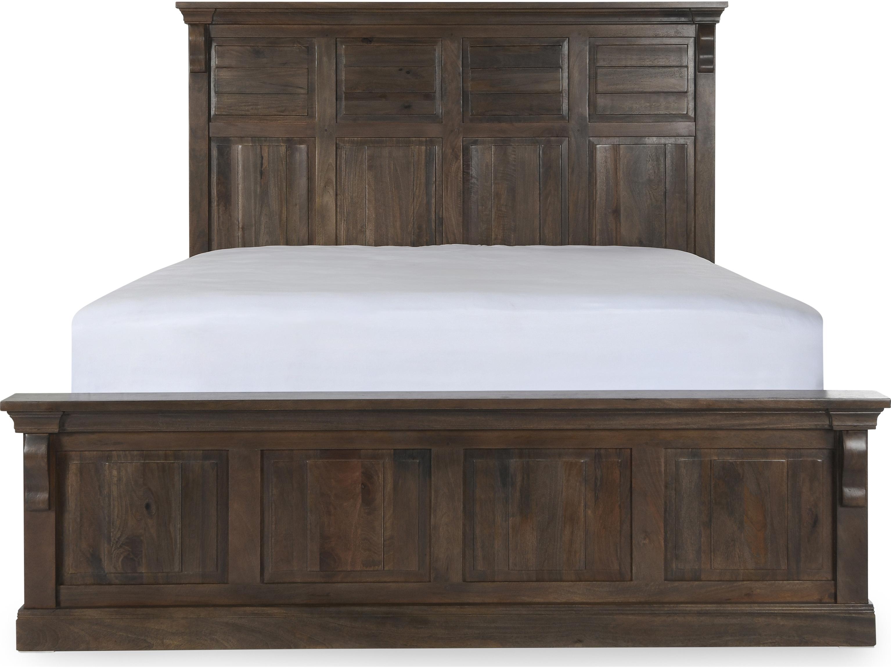 Classic Home Adelaide Brown Hardwood Wood Queen Panel Bed