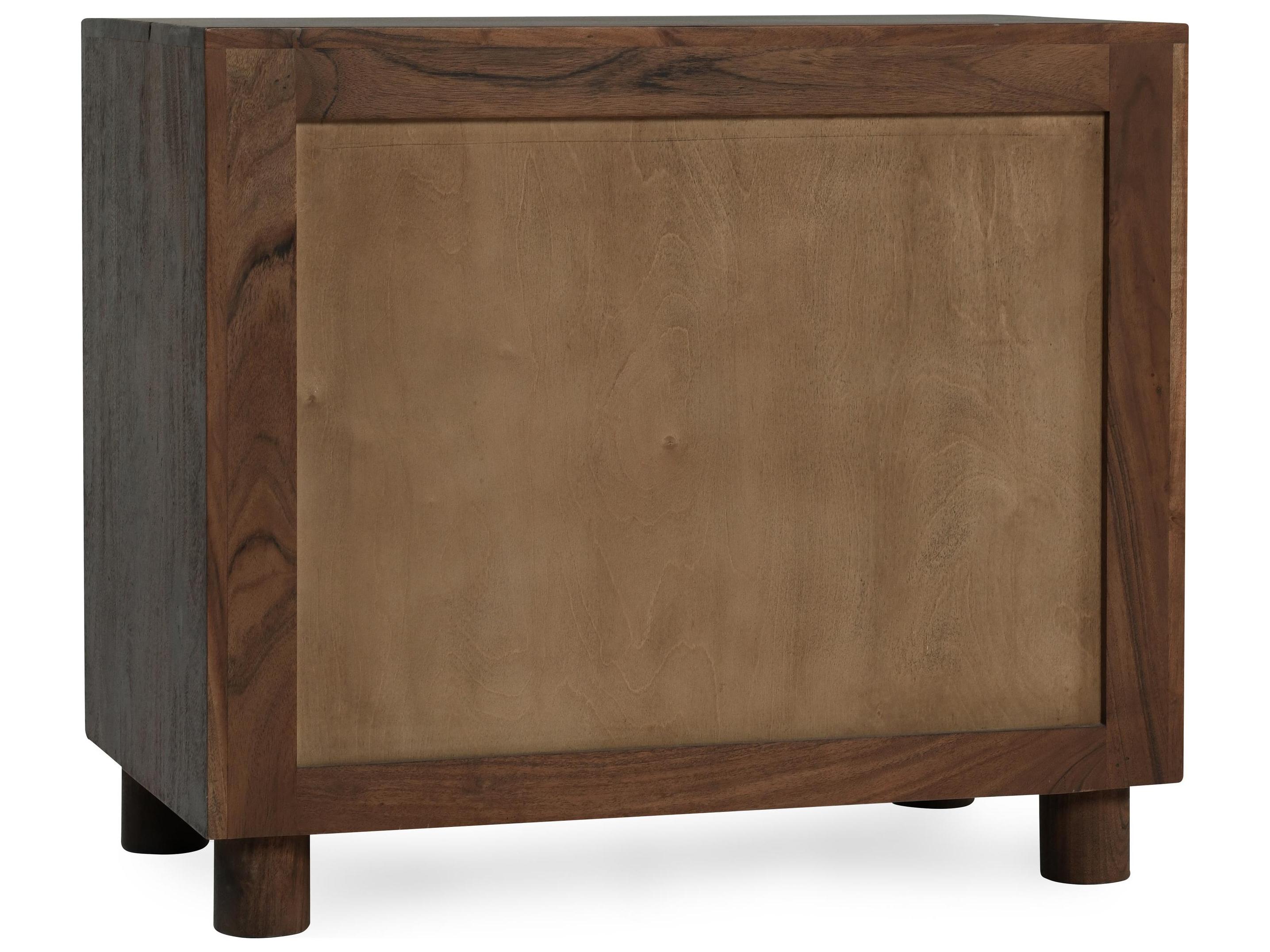 Classic Home Jaxon 2-Drawers Acacia Wood Nightstand