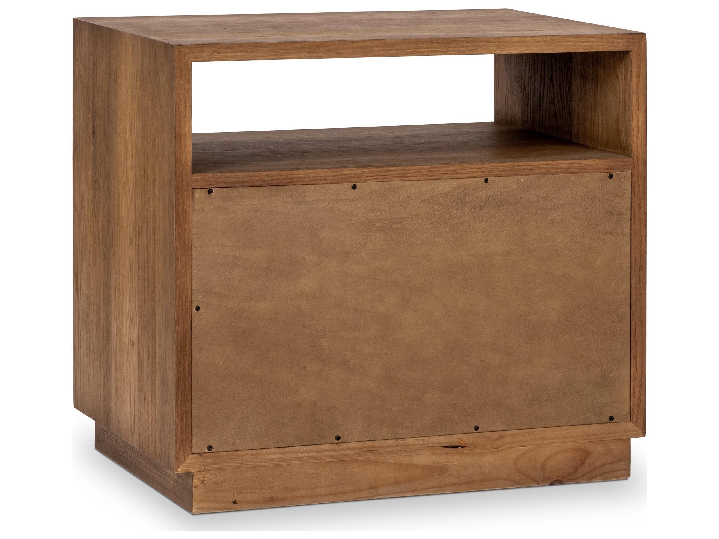 Classic Home Santa Clara 2-Drawers Brown Oak Wood Nightstand