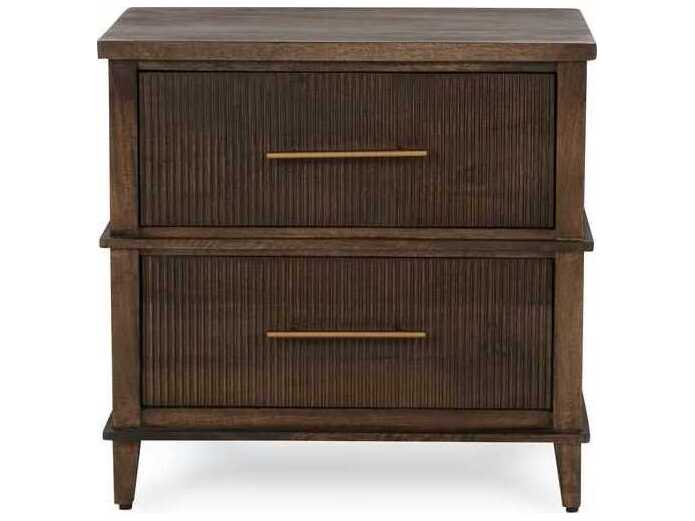 Classic Home Westlake 2-Drawers Brown Mango Wood Nightstand