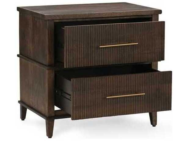 Classic Home Westlake 2-Drawers Brown Mango Wood Nightstand