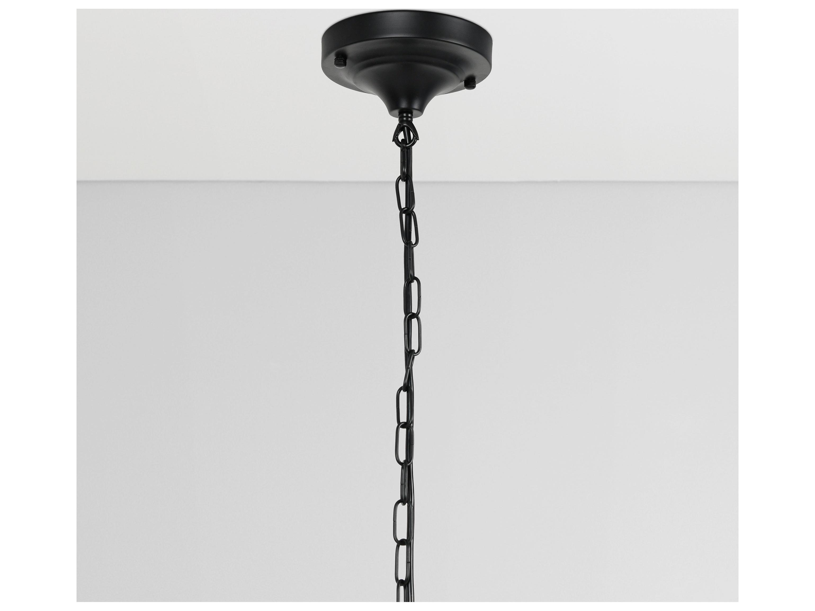 Classic Home Odense 1-Light Black Clear Bowl Mini Pendant