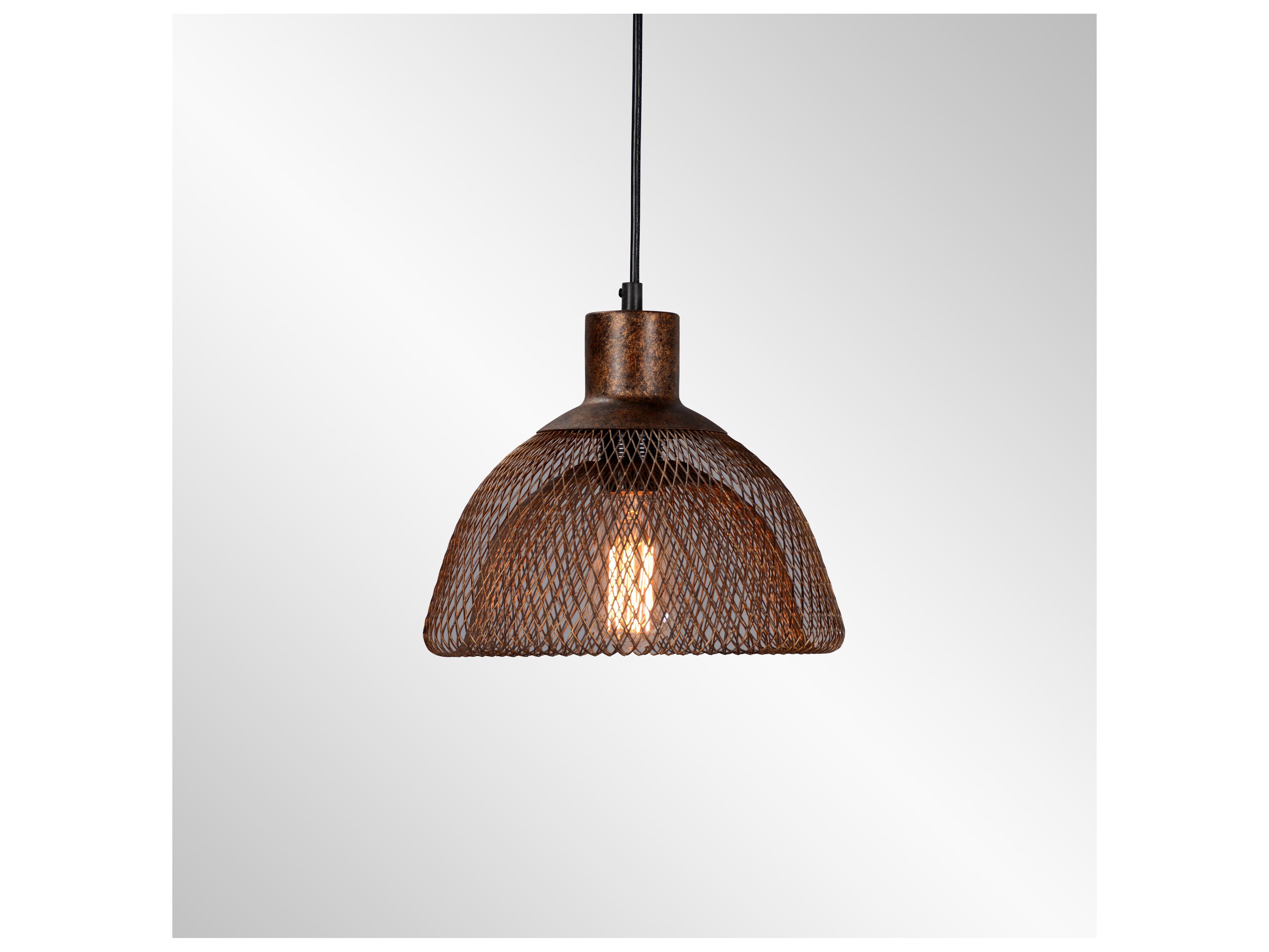 Classic Home Polaris 1-Light Rustic Bronze Bowl Mini Pendant