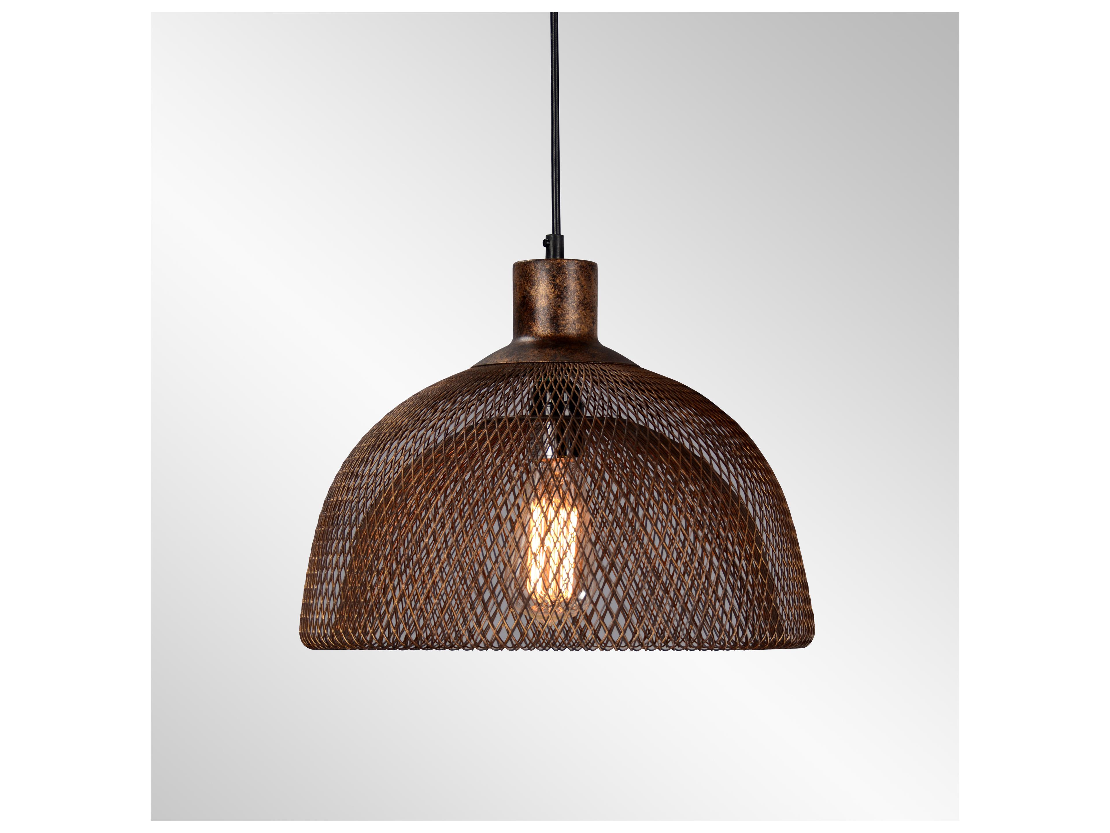 Classic Home Polaris 1-Light Rustic Bronze Bowl Pendant