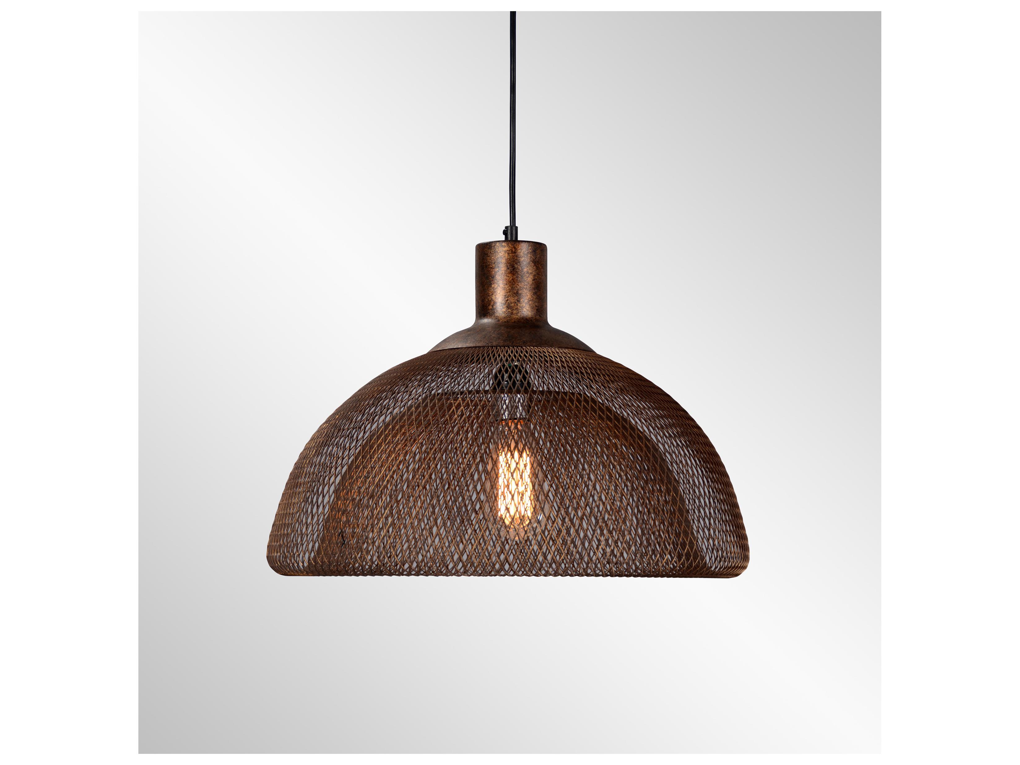 Classic Home Polaris 1-Light Rustic Bronze Bowl Pendant