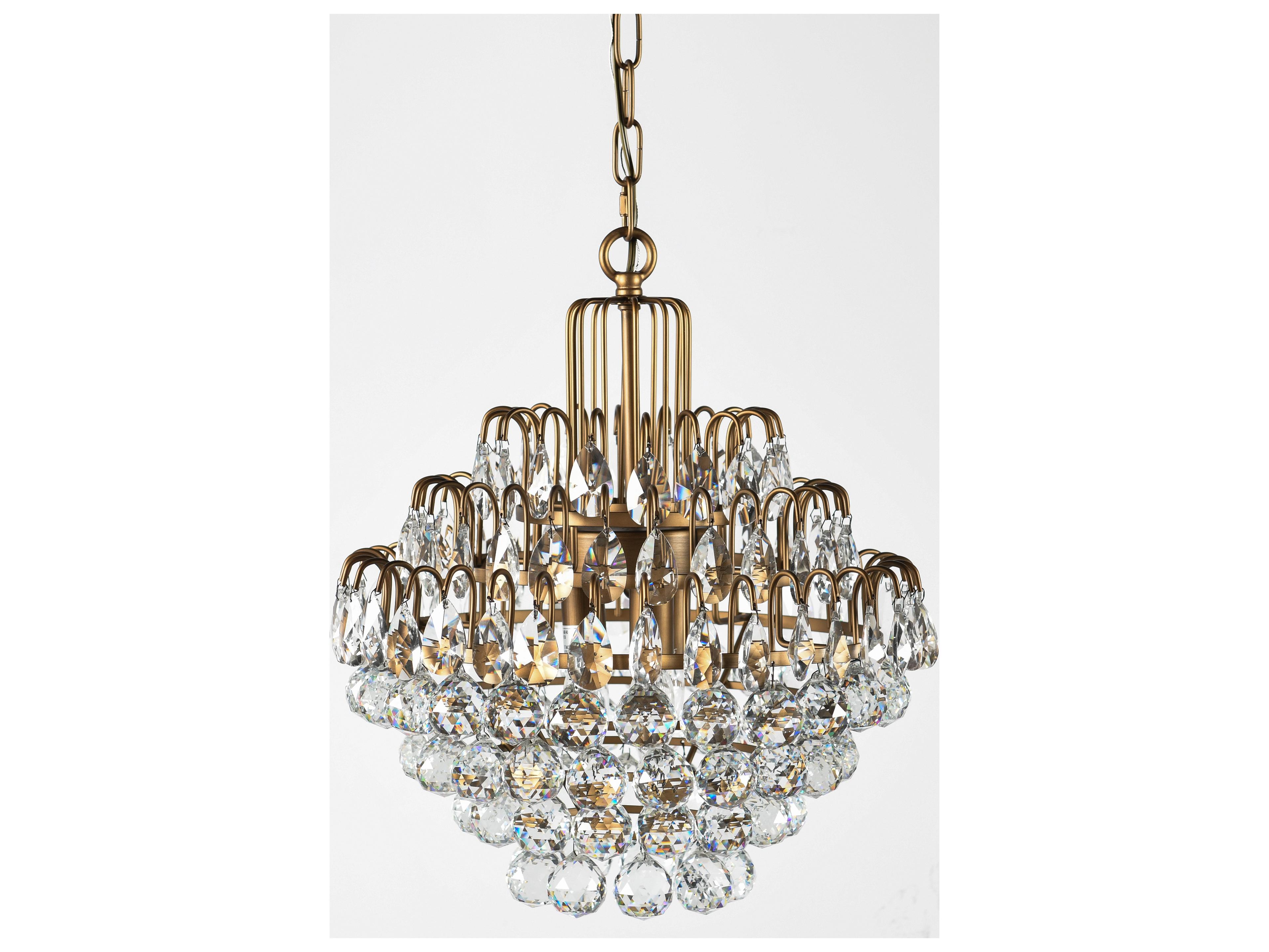 Classic Home Thayer 3-Light Antique Brass Chandelier