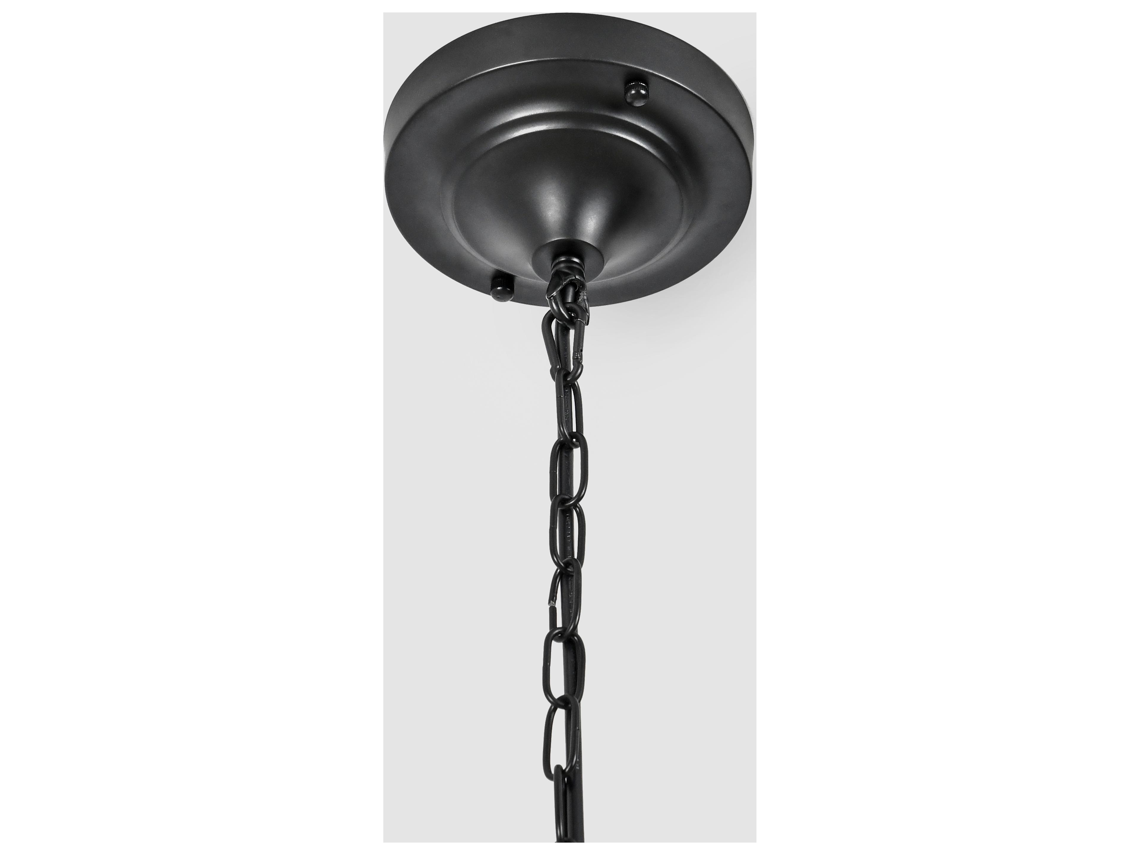 Classic Home Jolee 1-Light Matt Black Glass Pendant