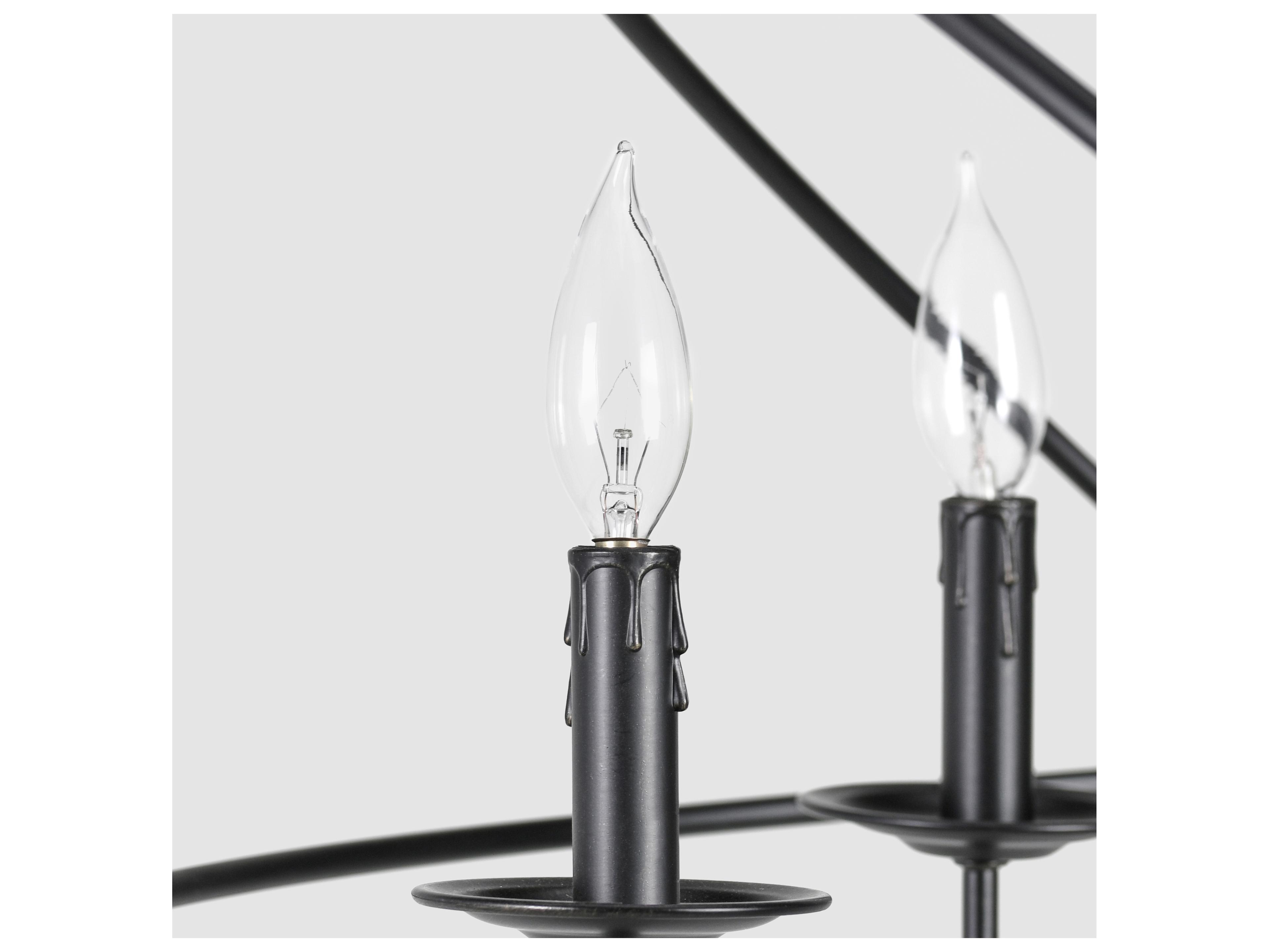 Classic Home Voltaire 6-Light Black Geometric Chandelier