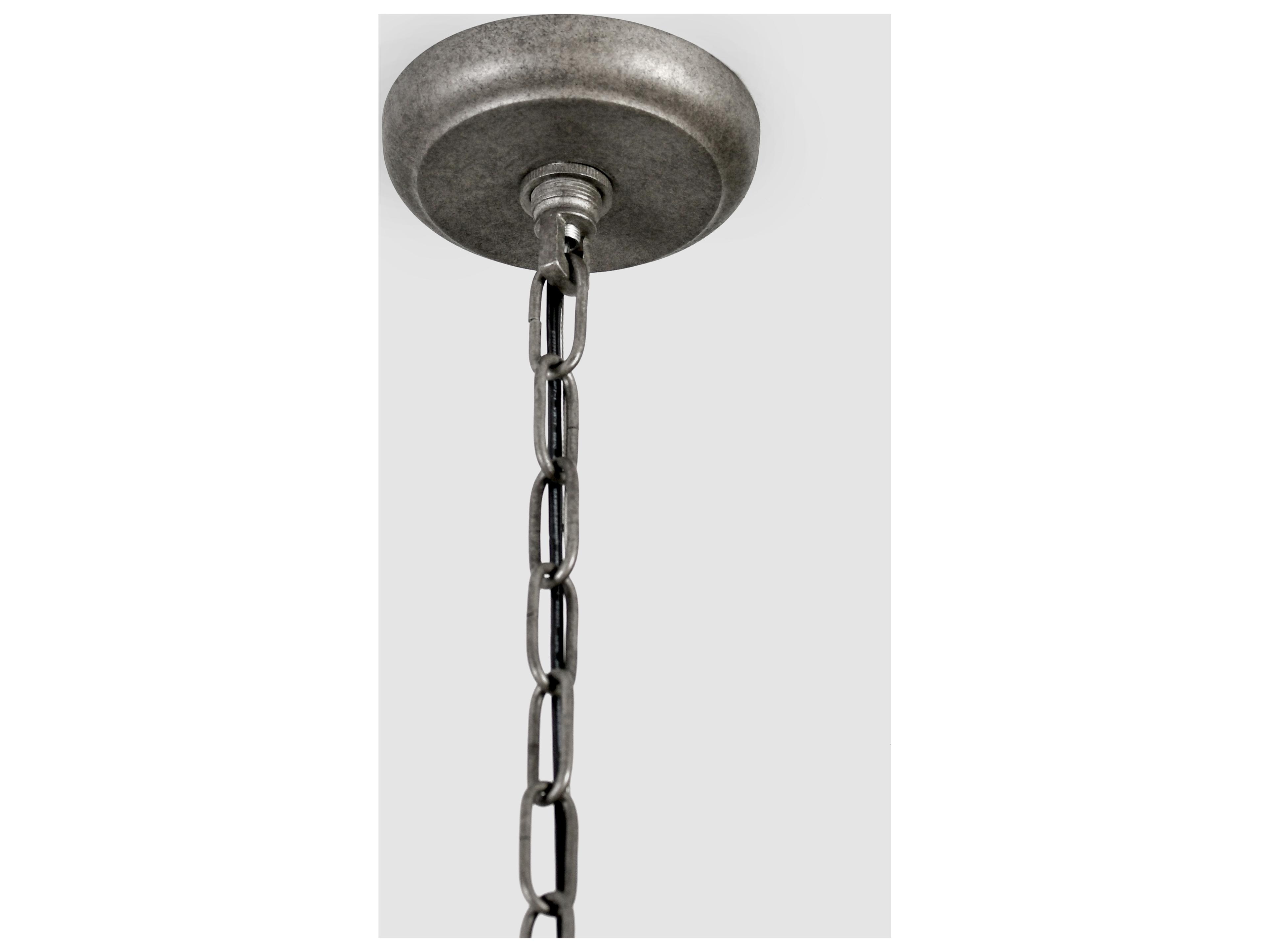 Classic Home Olympia 4-Light Gray Black Cylinder Chandelier