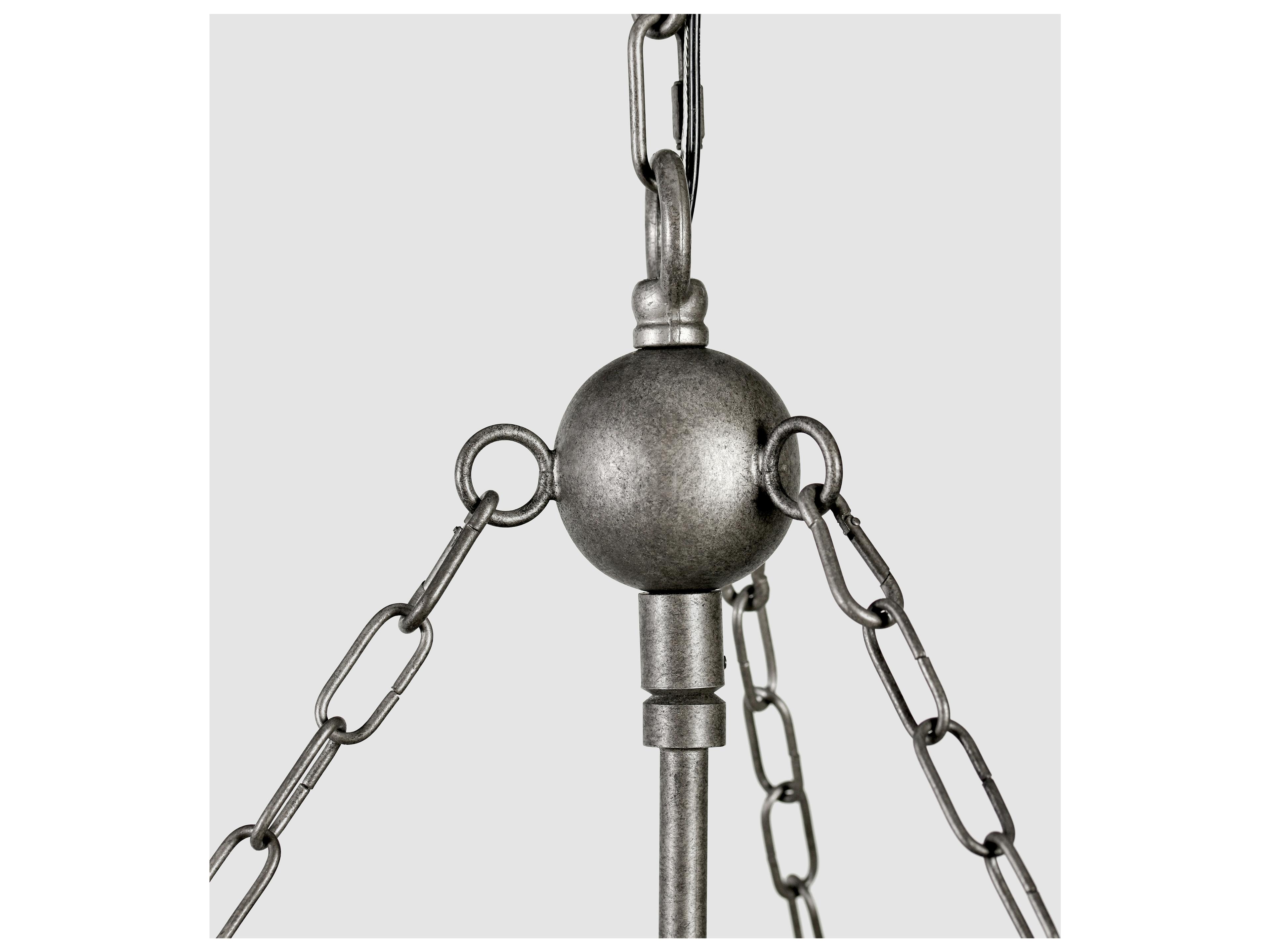 Classic Home Olympia 4-Light Gray Black Cylinder Chandelier