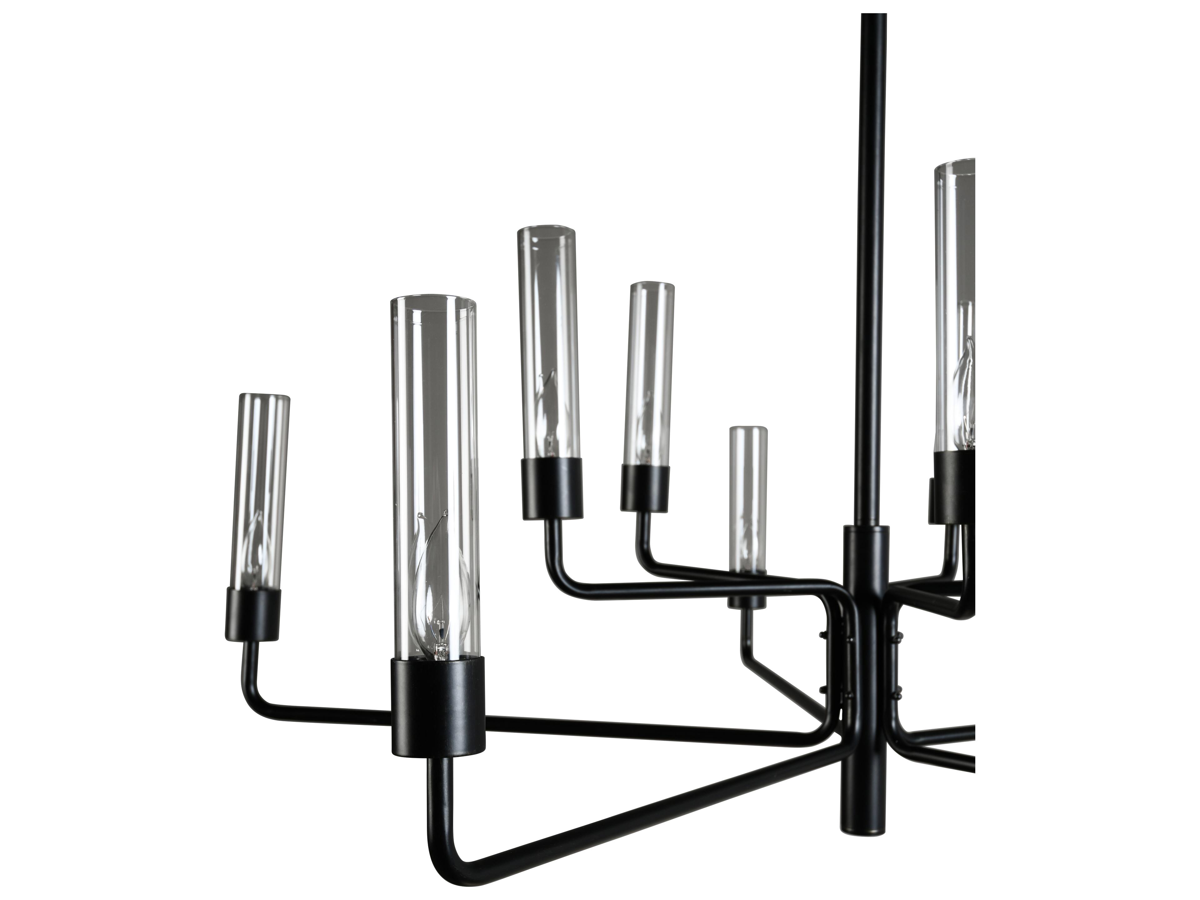 Classic Home Maddy 10-Light Black Candelabra Chandelier