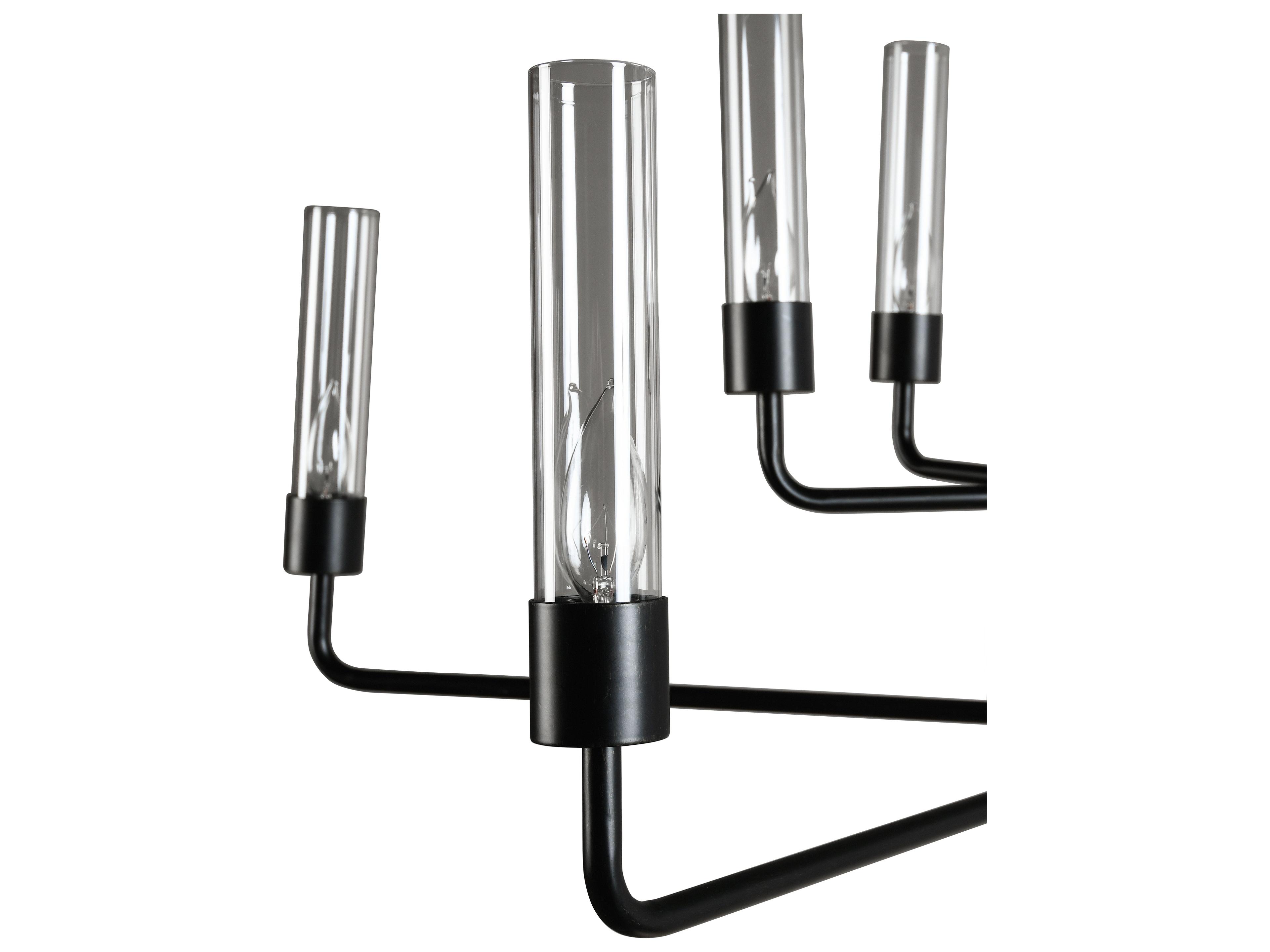 Classic Home Maddy 10-Light Black Candelabra Chandelier