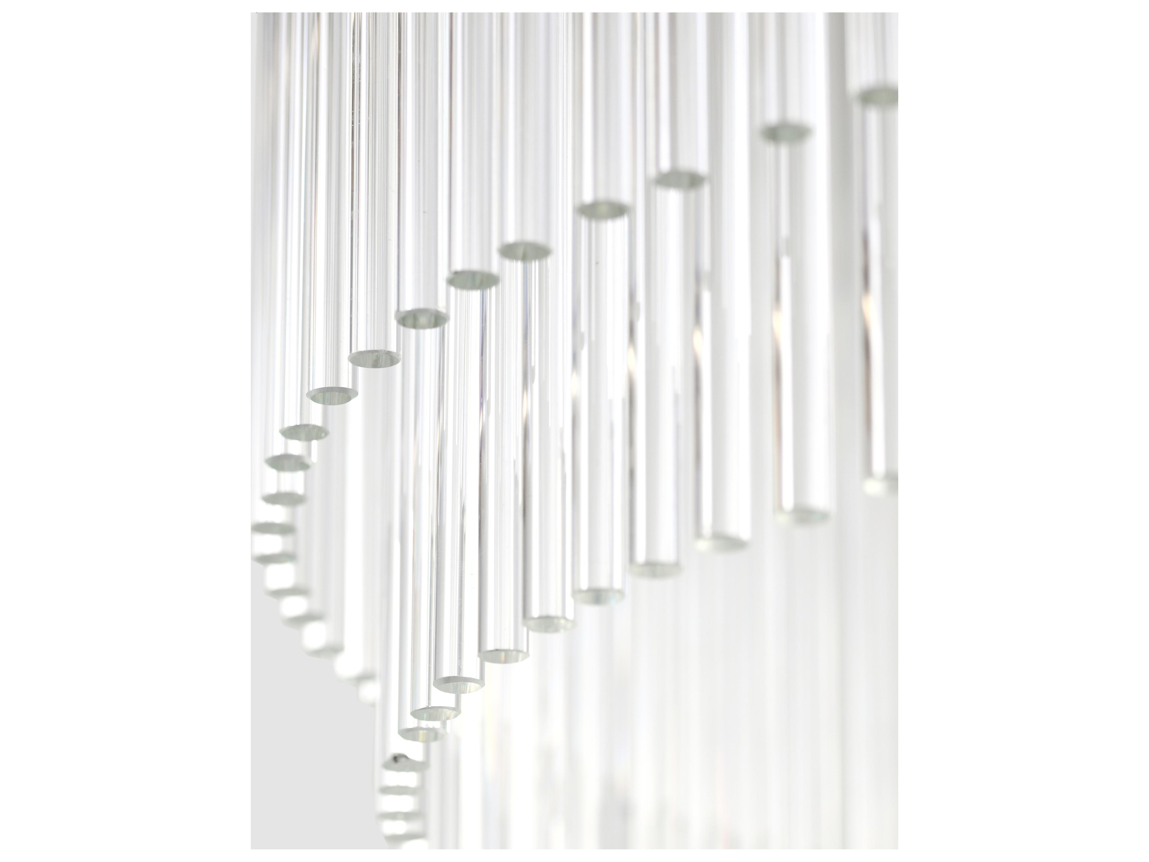 Classic Home Kaela 6-Light Gold Clear Cylinder Chandelier