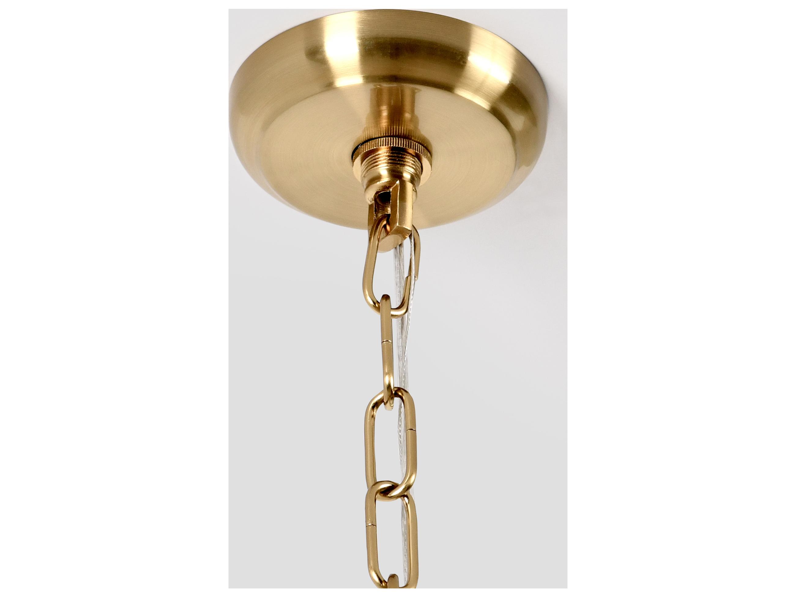 Classic Home Apfel 8-Light Gold Cylinder Drum Chandelier