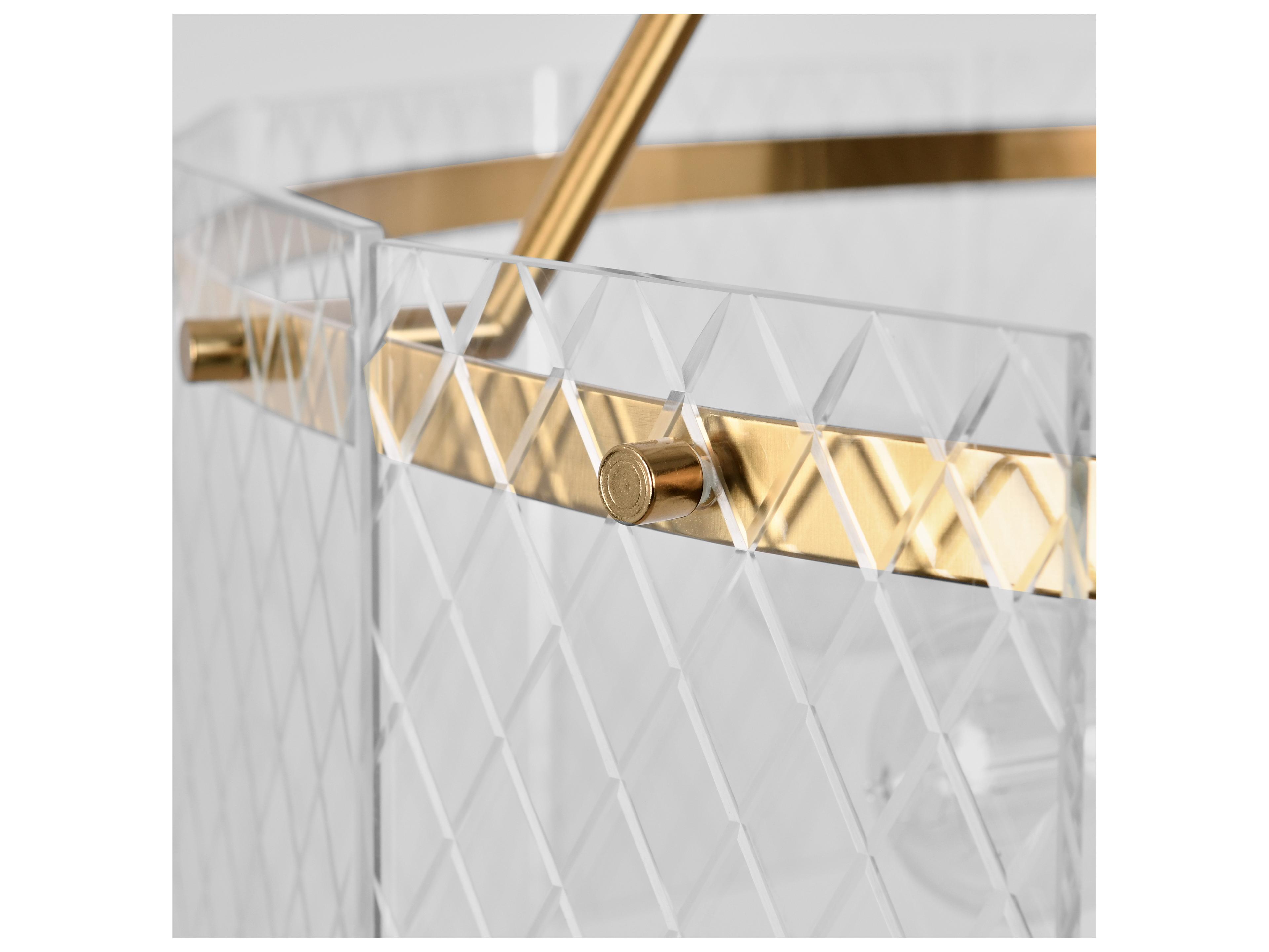 Classic Home Apfel 8-Light Gold Cylinder Drum Chandelier