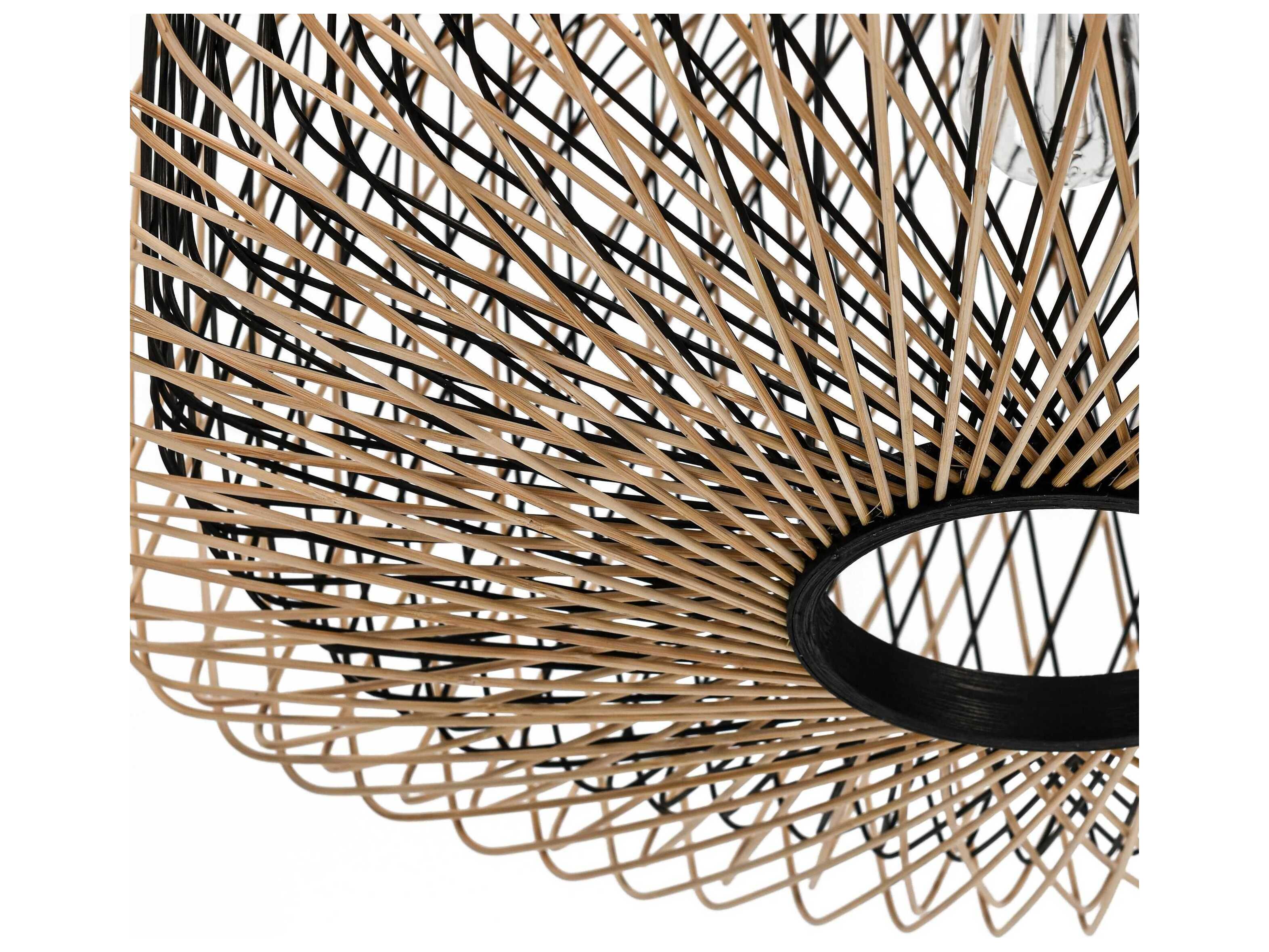 Classic Home Estella 1-Light Black Drum Pendant