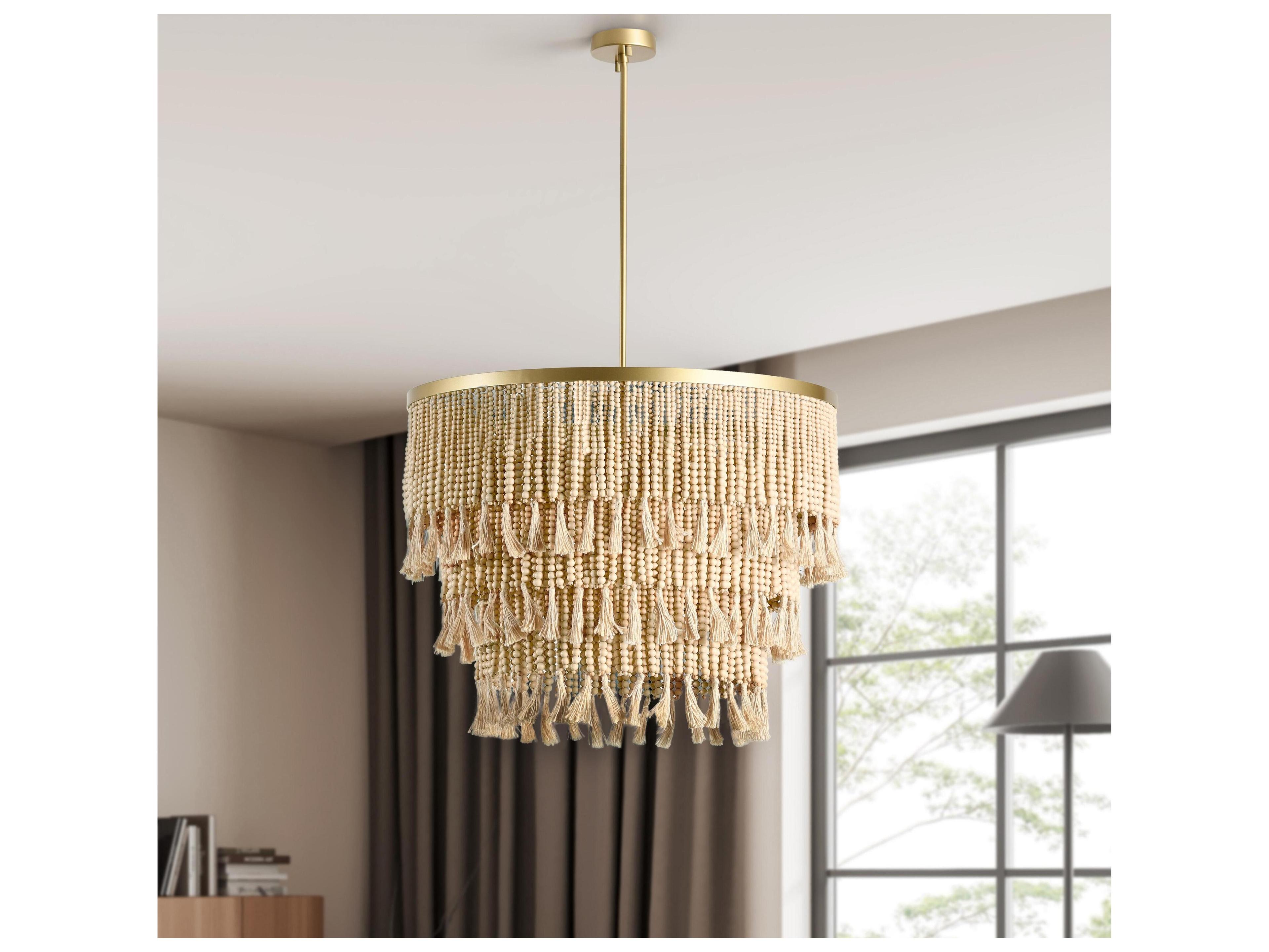 Classic Home Brittany 9-Light Natural Brown Chandelier
