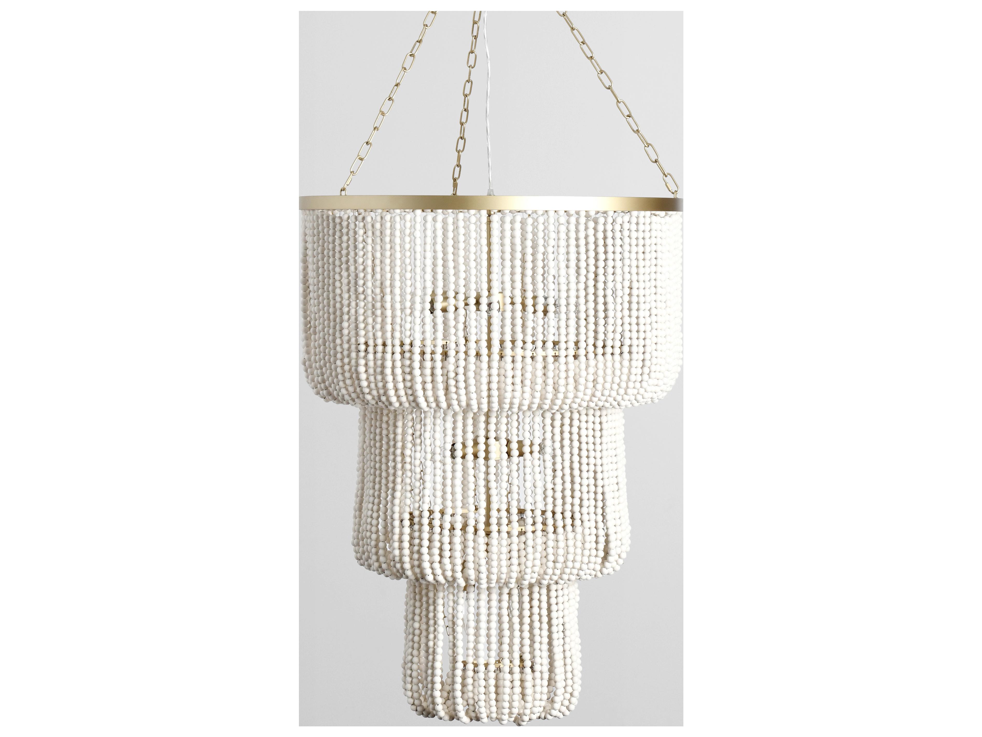 Classic Home Amanda 11-Light White Tiered Chandelier