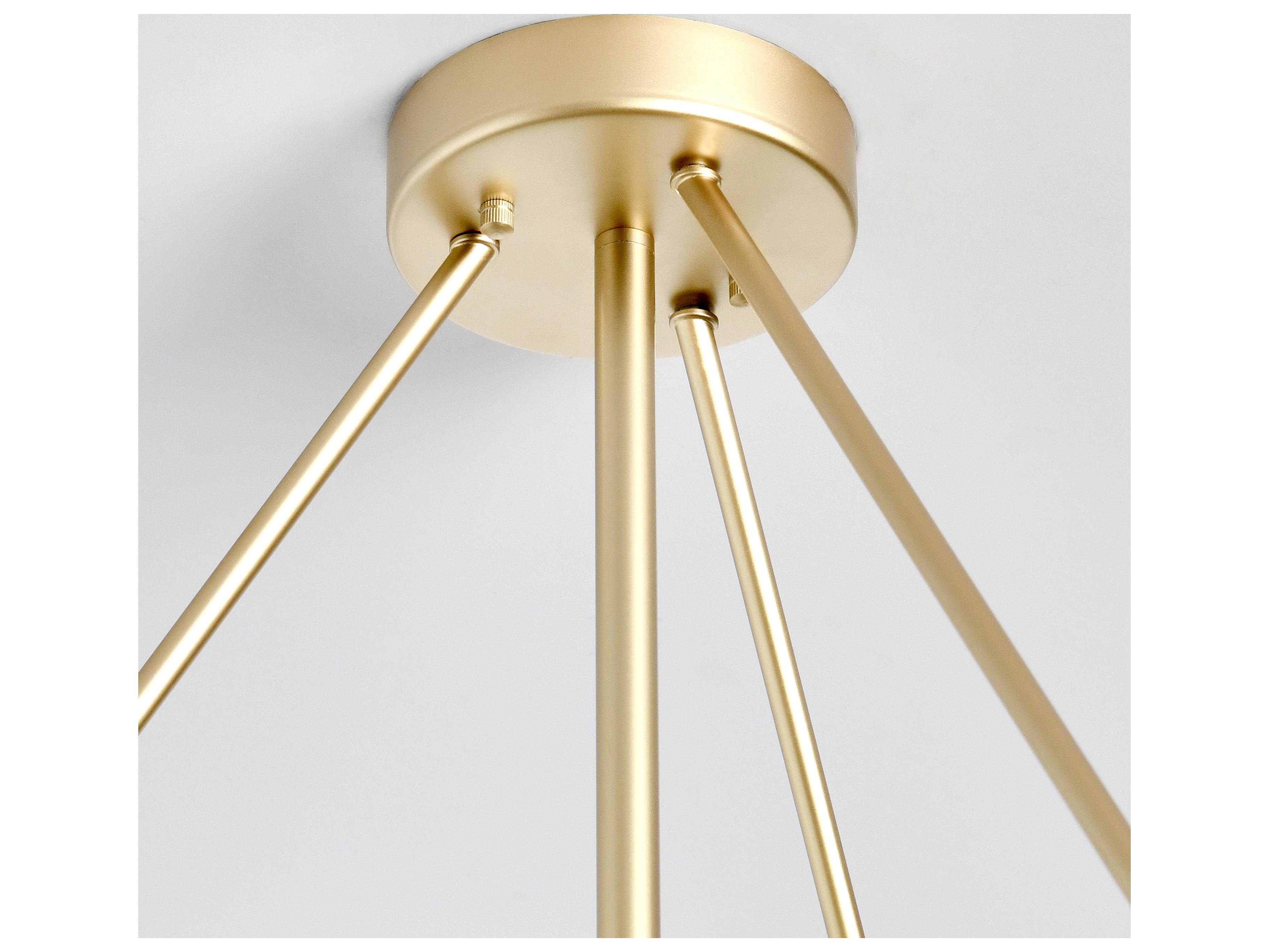 Classic Home Theresa 16-Light Gold Glass Chandelier