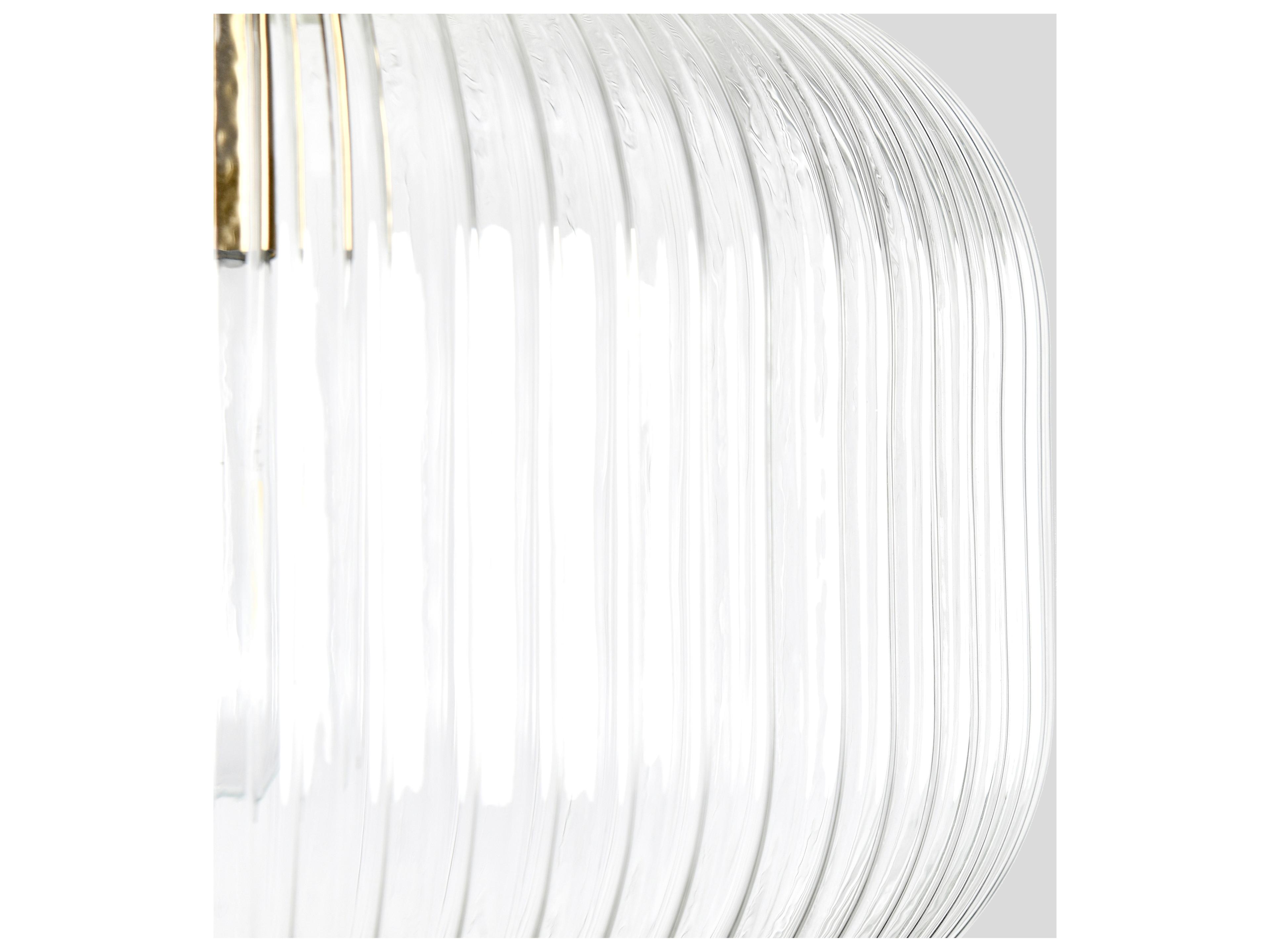 Classic Home Corey 1-Light Brass Clear Glass Dome Mini Pendant