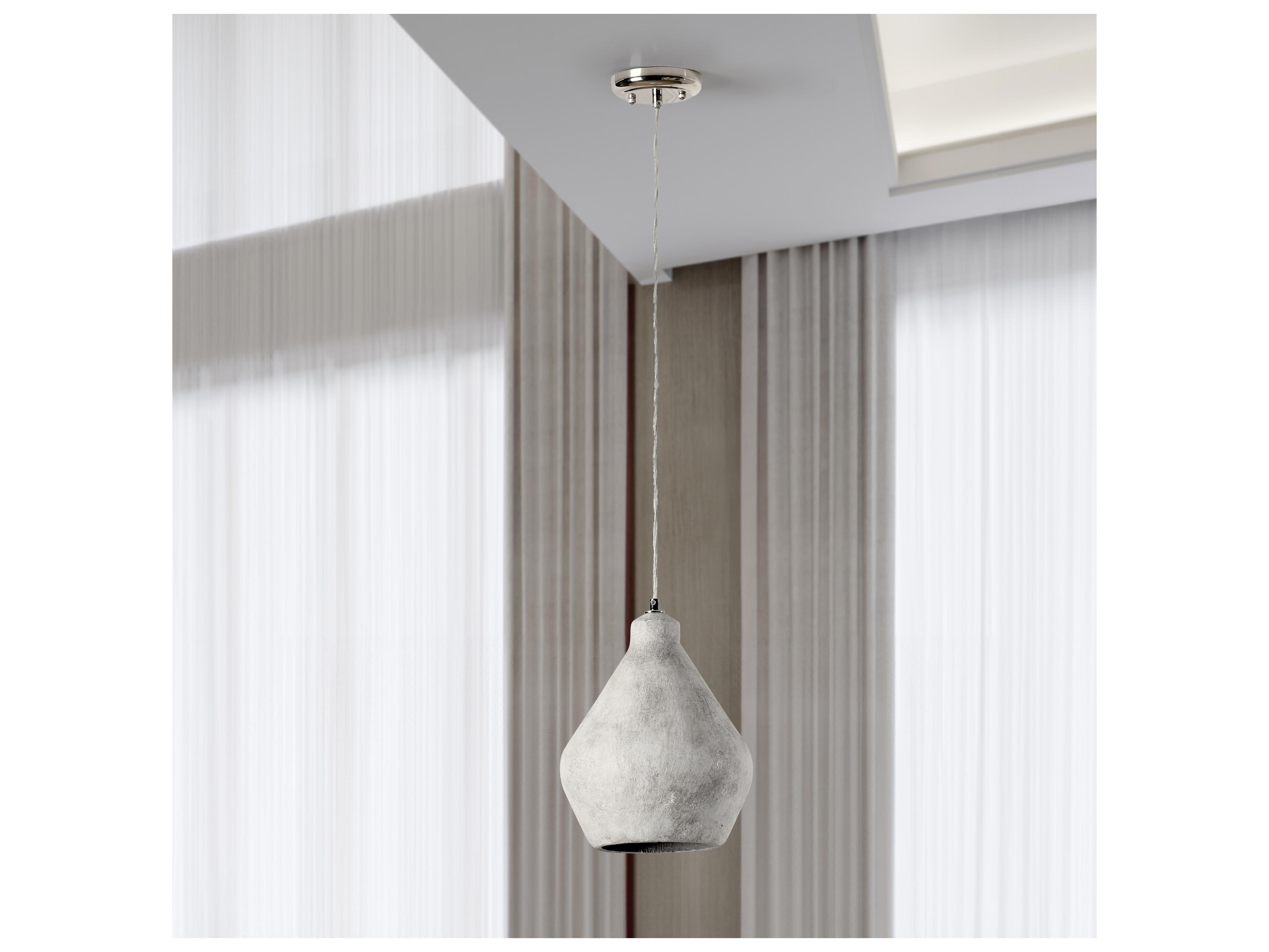 Classic Home Jerry 1-Light Light Gray Dome Mini Pendant