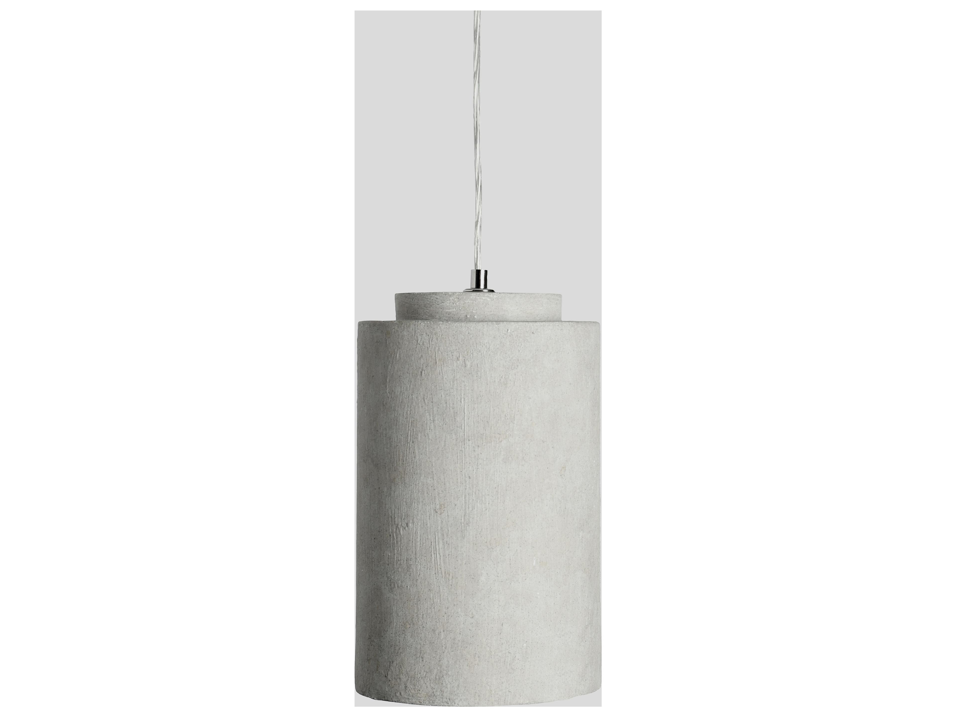 Classic Home Jodi 1-Light Light Gray Cylinder Mini Pendant