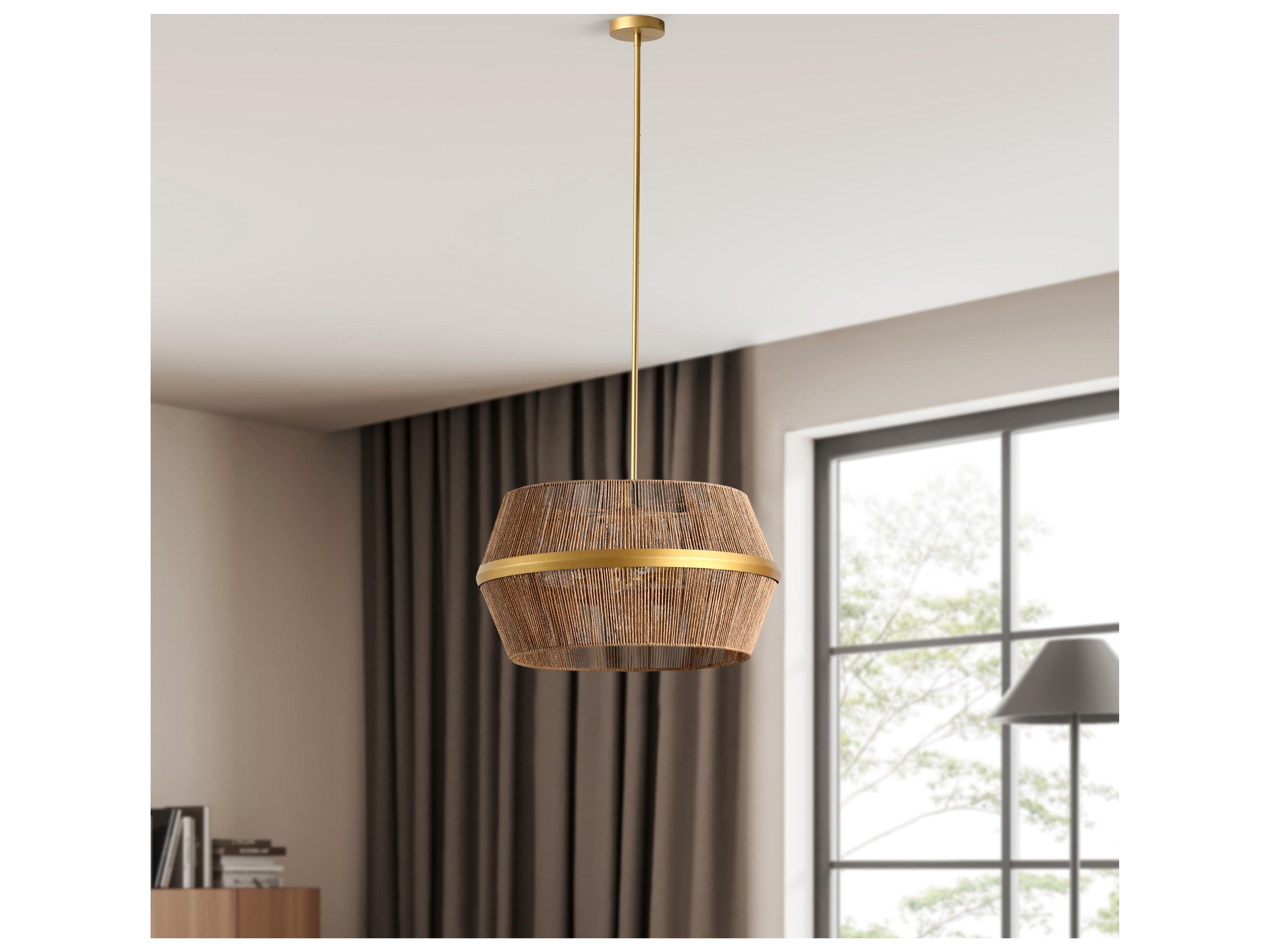 Classic Home Wendy 6-Light Natural Brown Chandelier