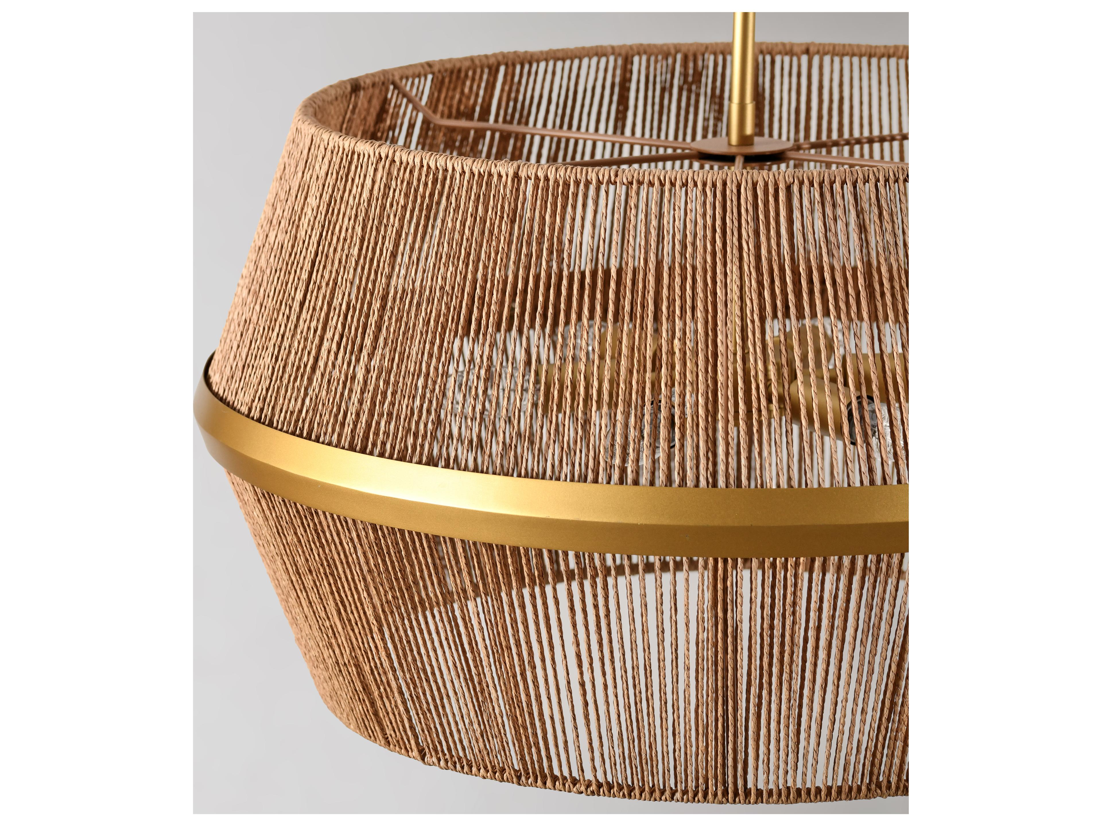 Classic Home Wendy 6-Light Natural Brown Chandelier