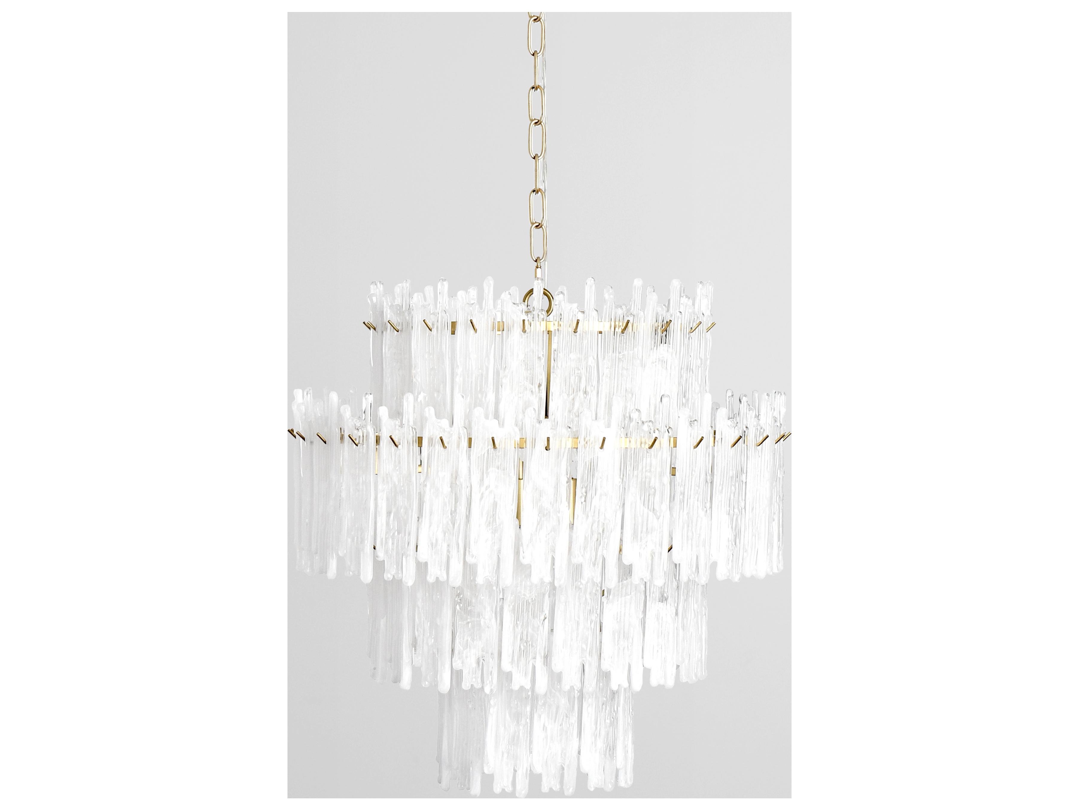 Classic Home Everly 7-Light White Drum Tiered Chandelier