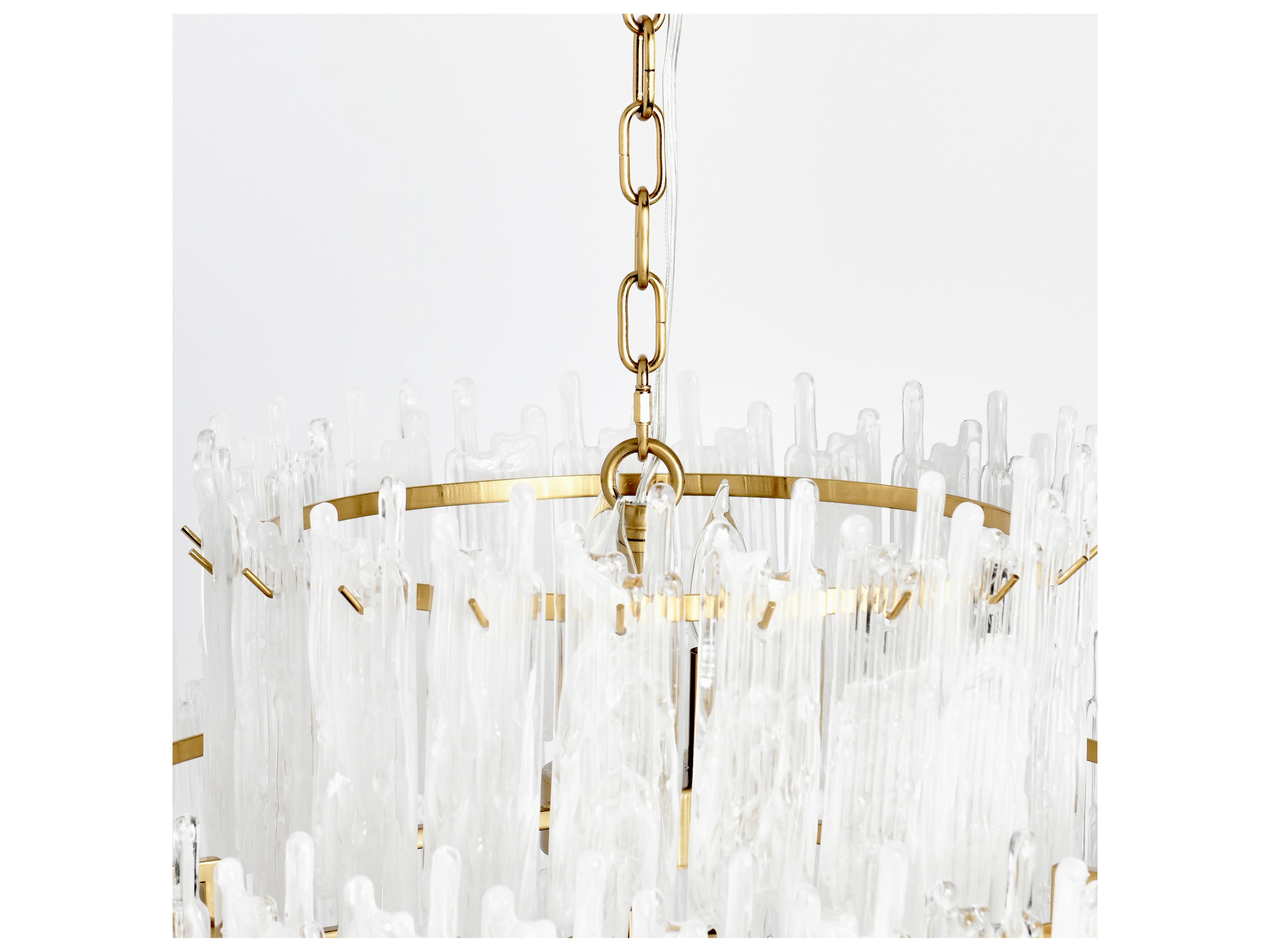 Classic Home Everly 7-Light White Drum Tiered Chandelier