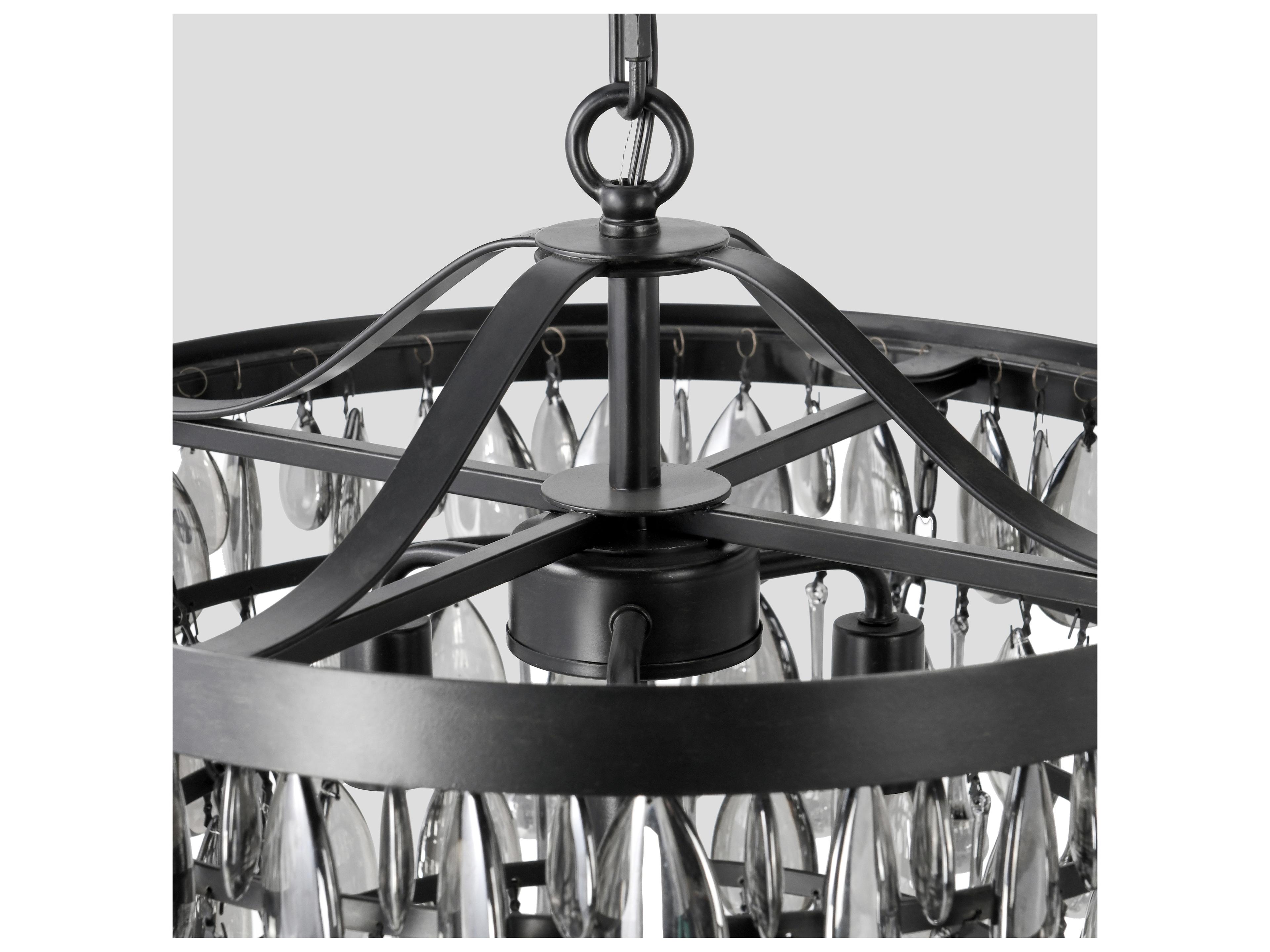Classic Home Renata 4-Light Black Chandelier