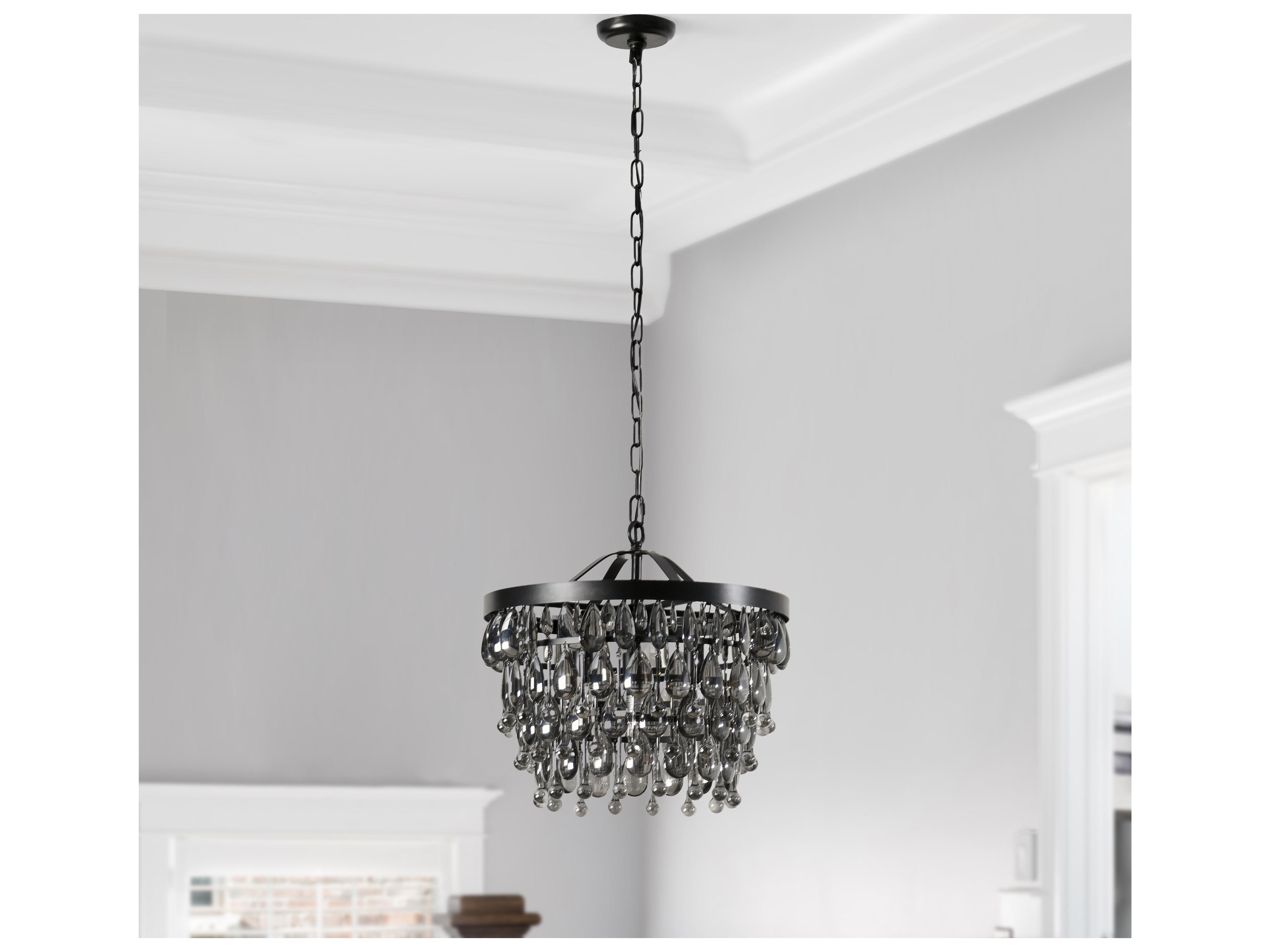 Classic Home Renata 4-Light Black Chandelier