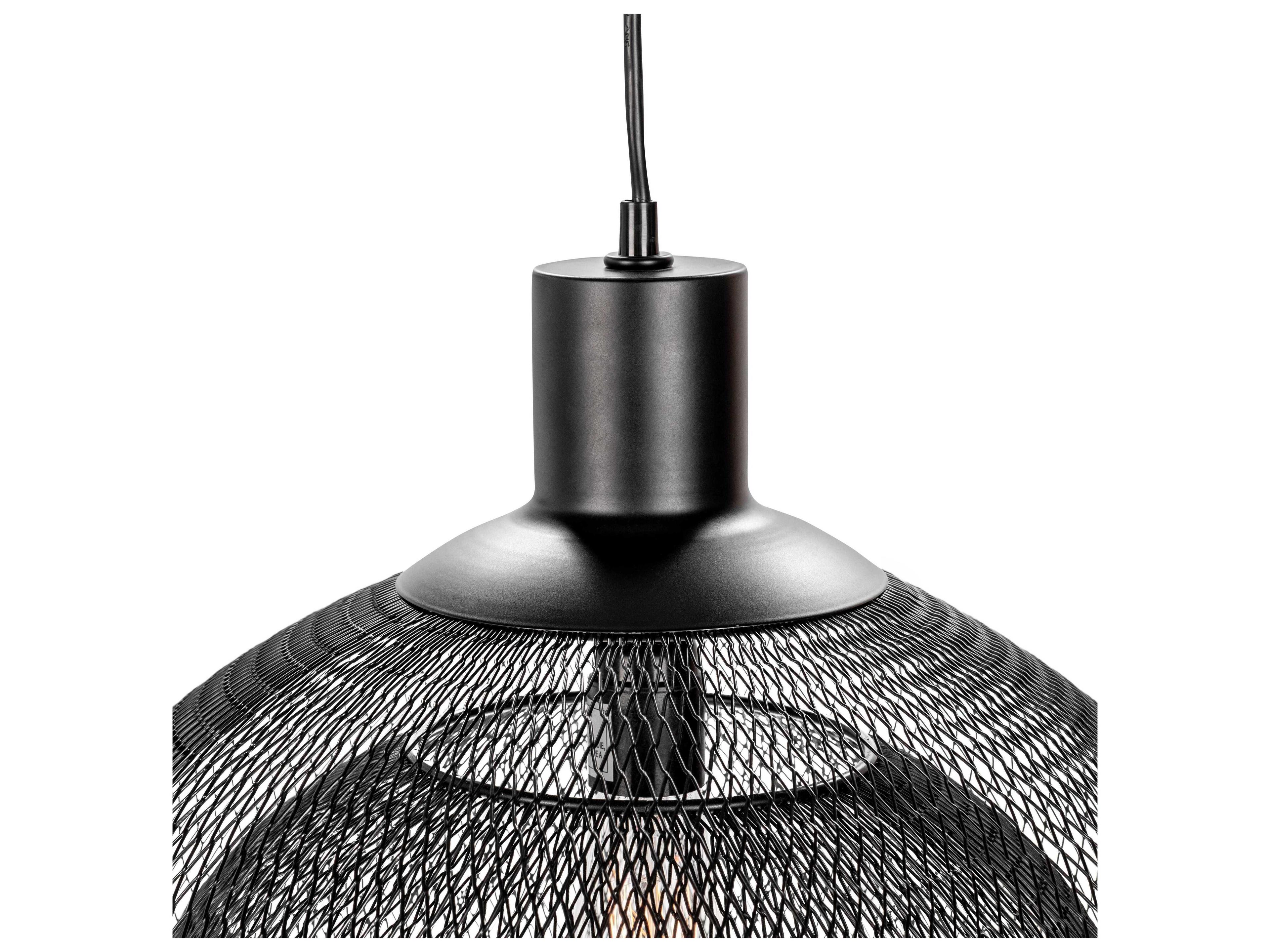 Classic Home Nova 1-Light Black Dome Pendant