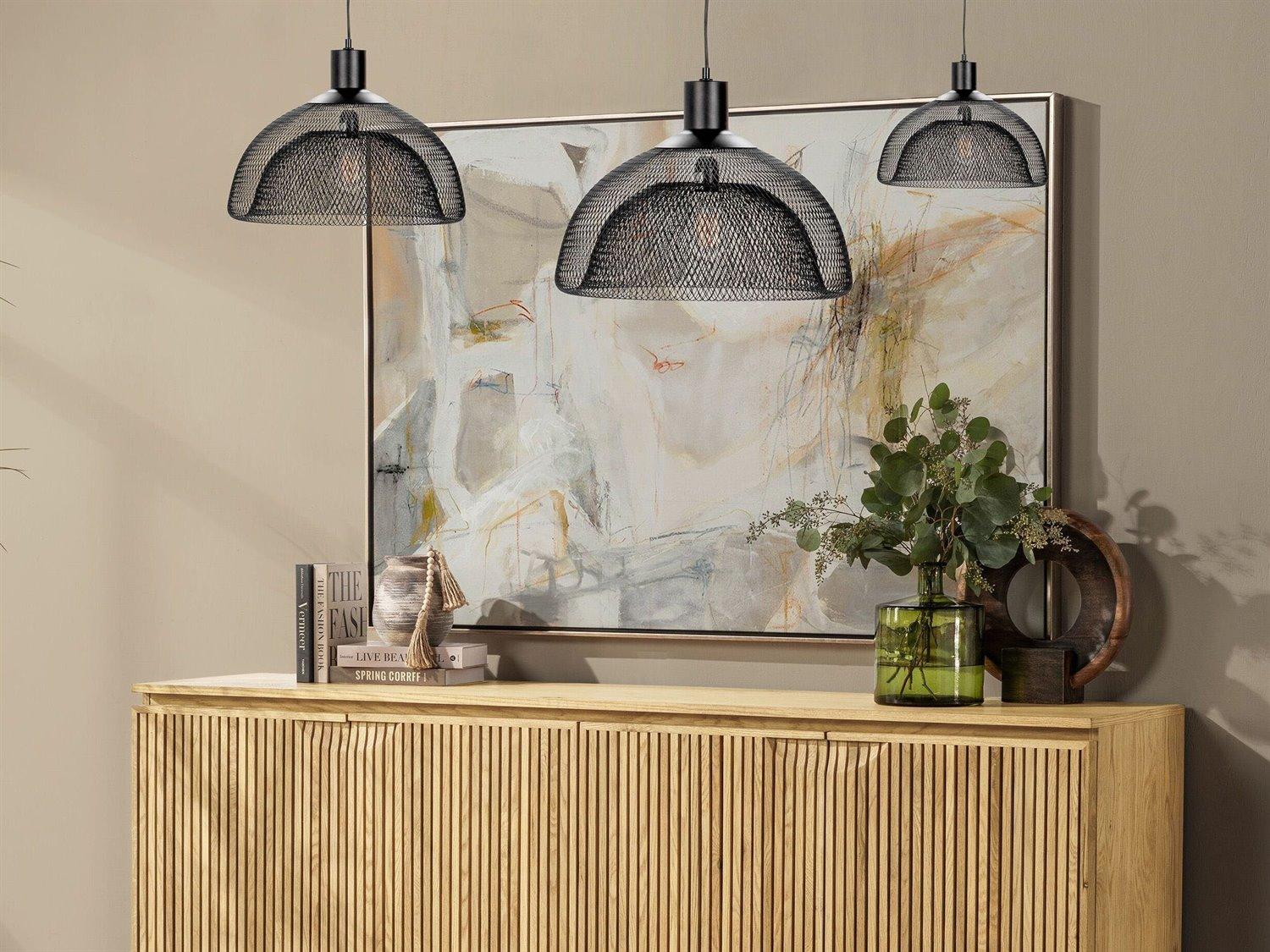 Classic Home Nova 1-Light Black Dome Pendant