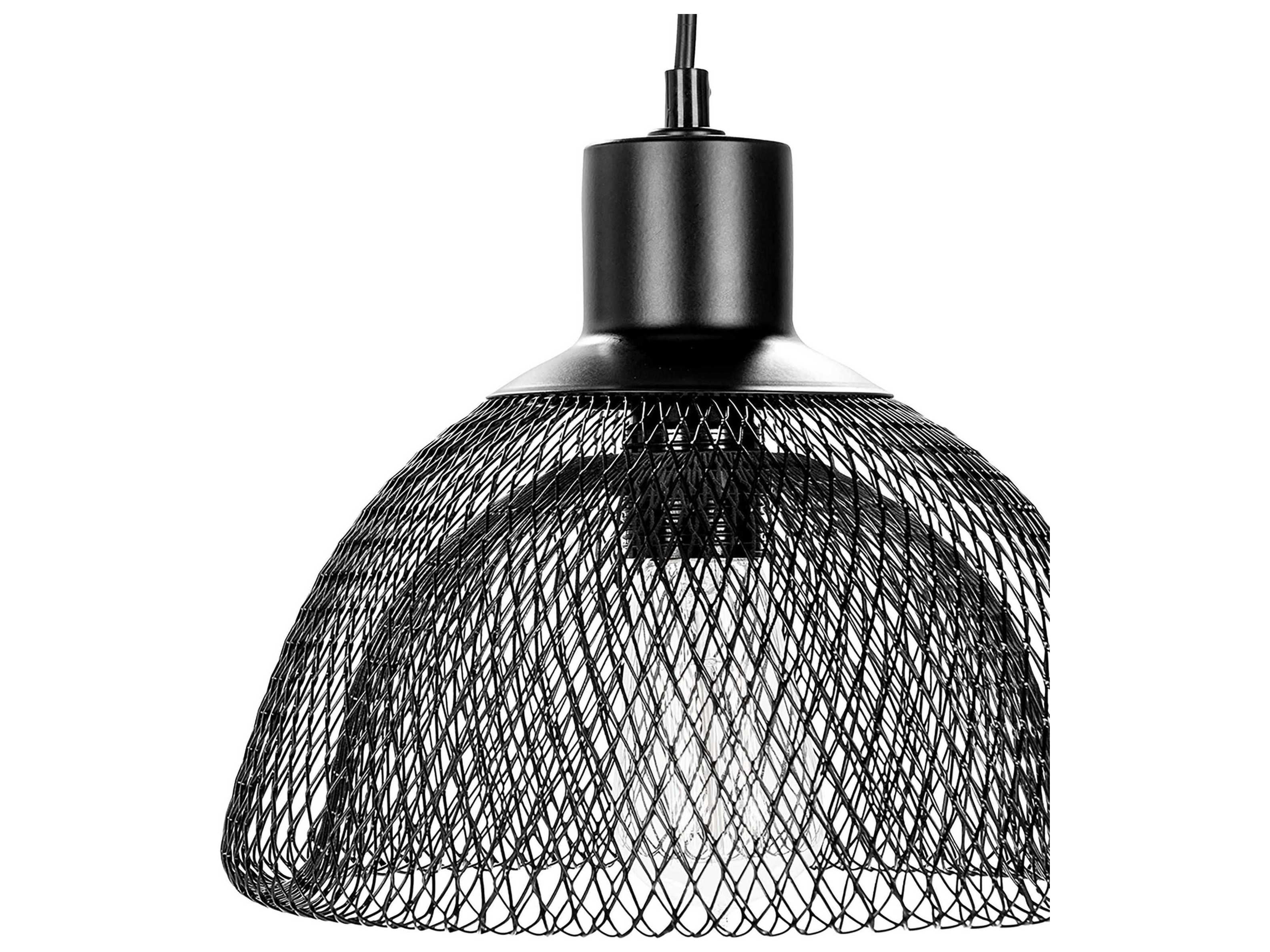Classic Home Nova 1-Light Black Dome Mini Pendant