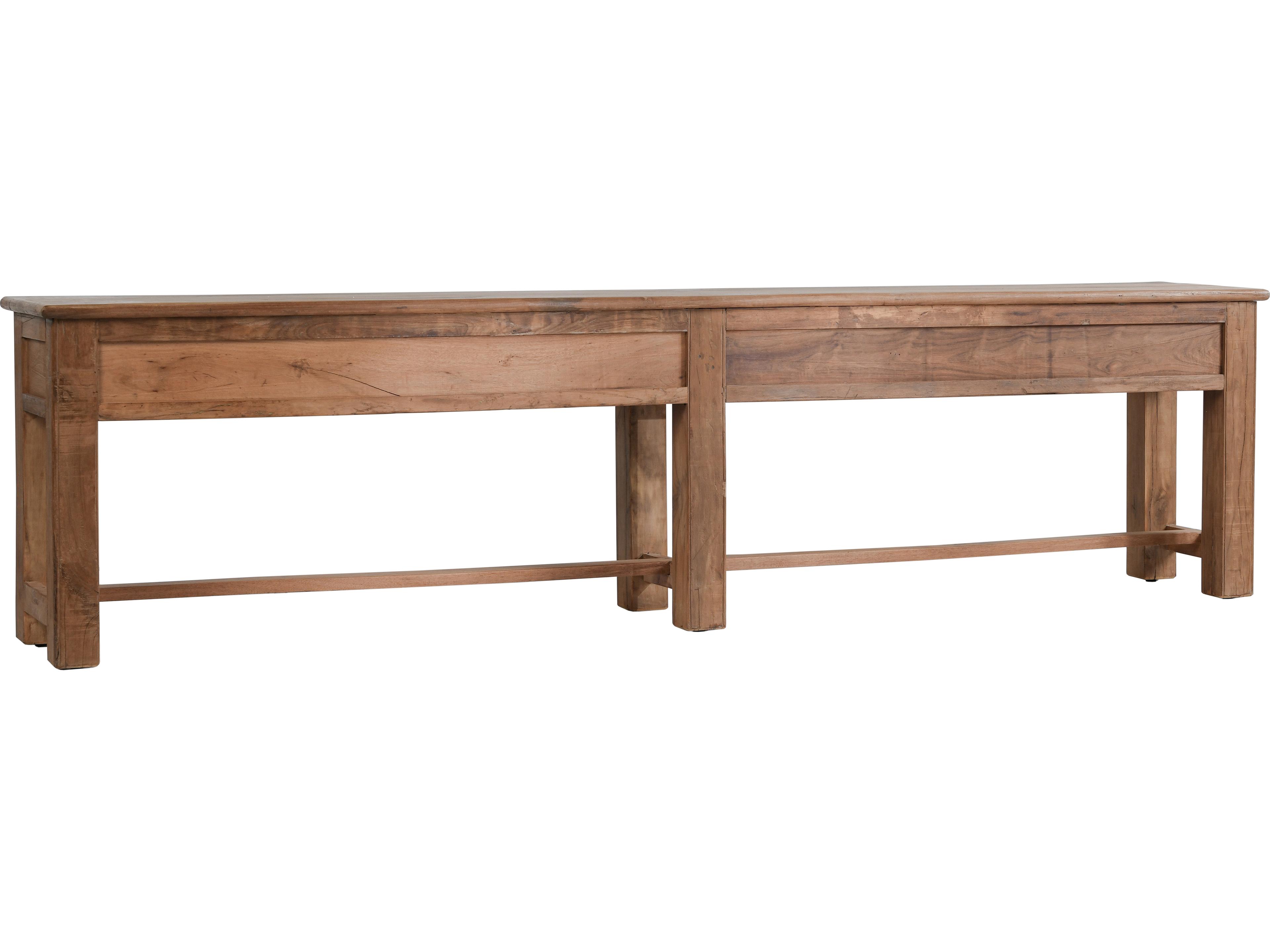 Classic Home Ezra Rectangular Wood Natural Console Table