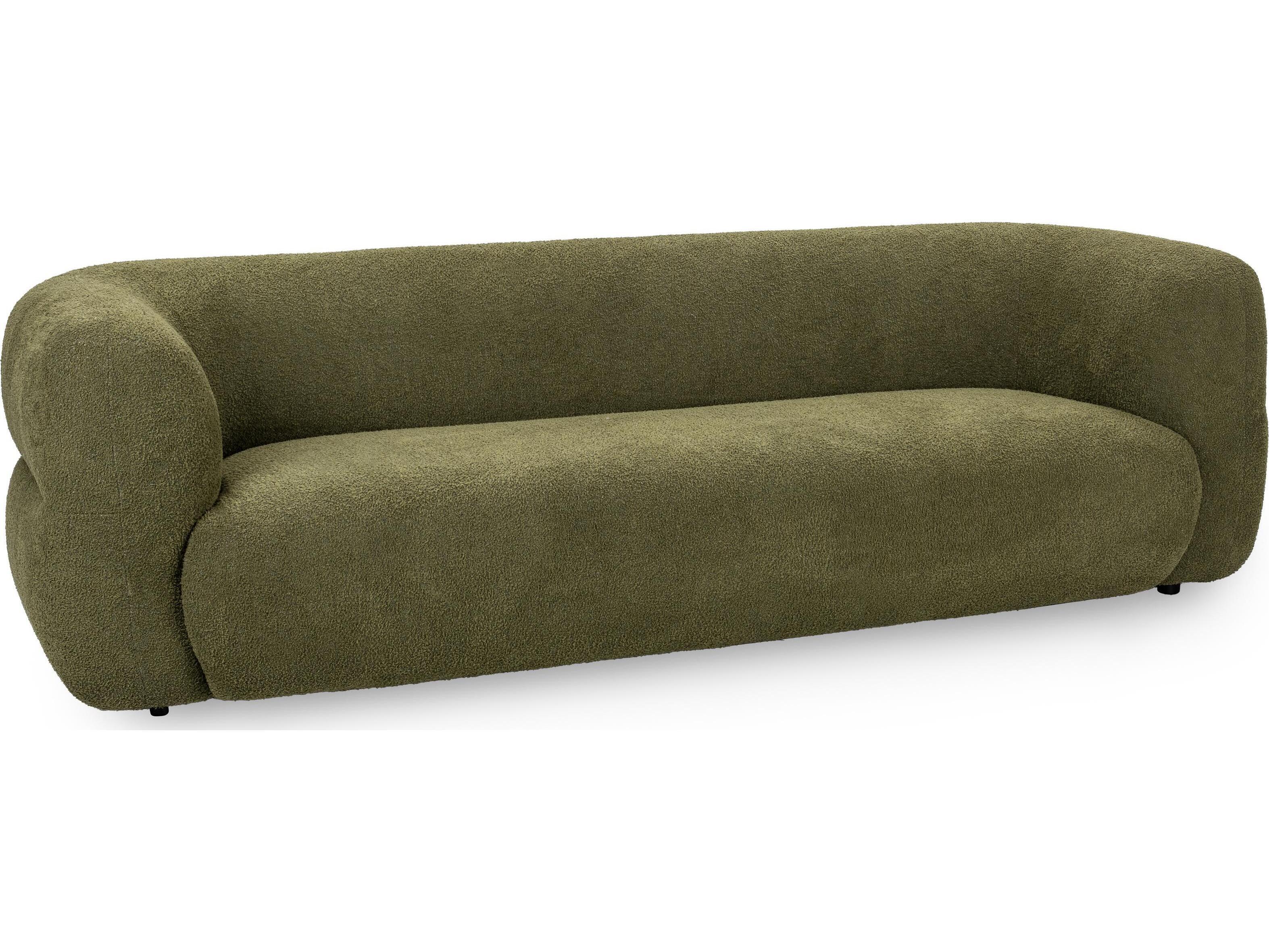 Classic Home Faris Dark Olive Green Upholstered Sofa