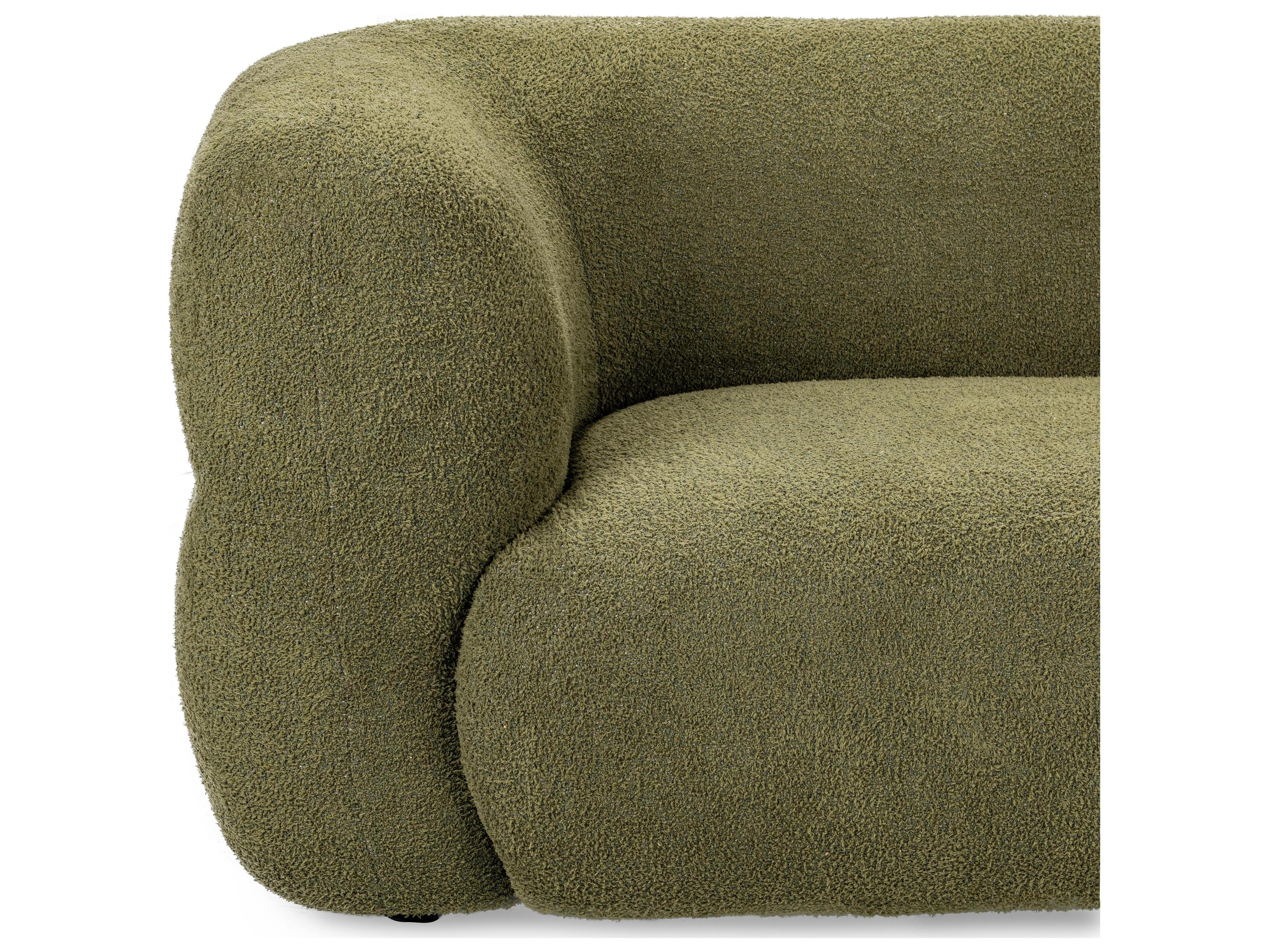 Classic Home Faris Dark Olive Green Upholstered Sofa