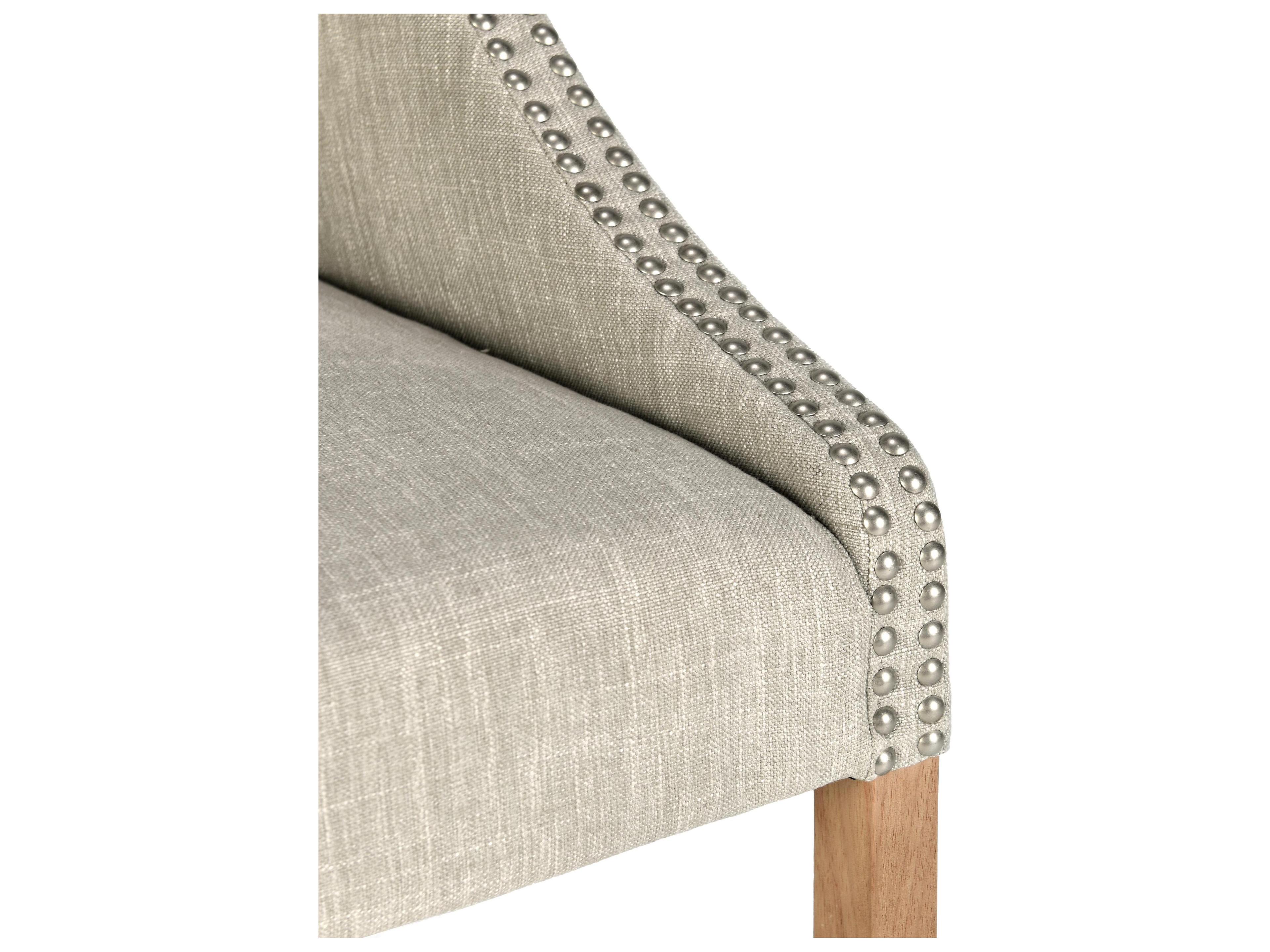 Classic Home Cascade French Beige Upholstery Velvet Upholstered Rubberwood Bar Stool