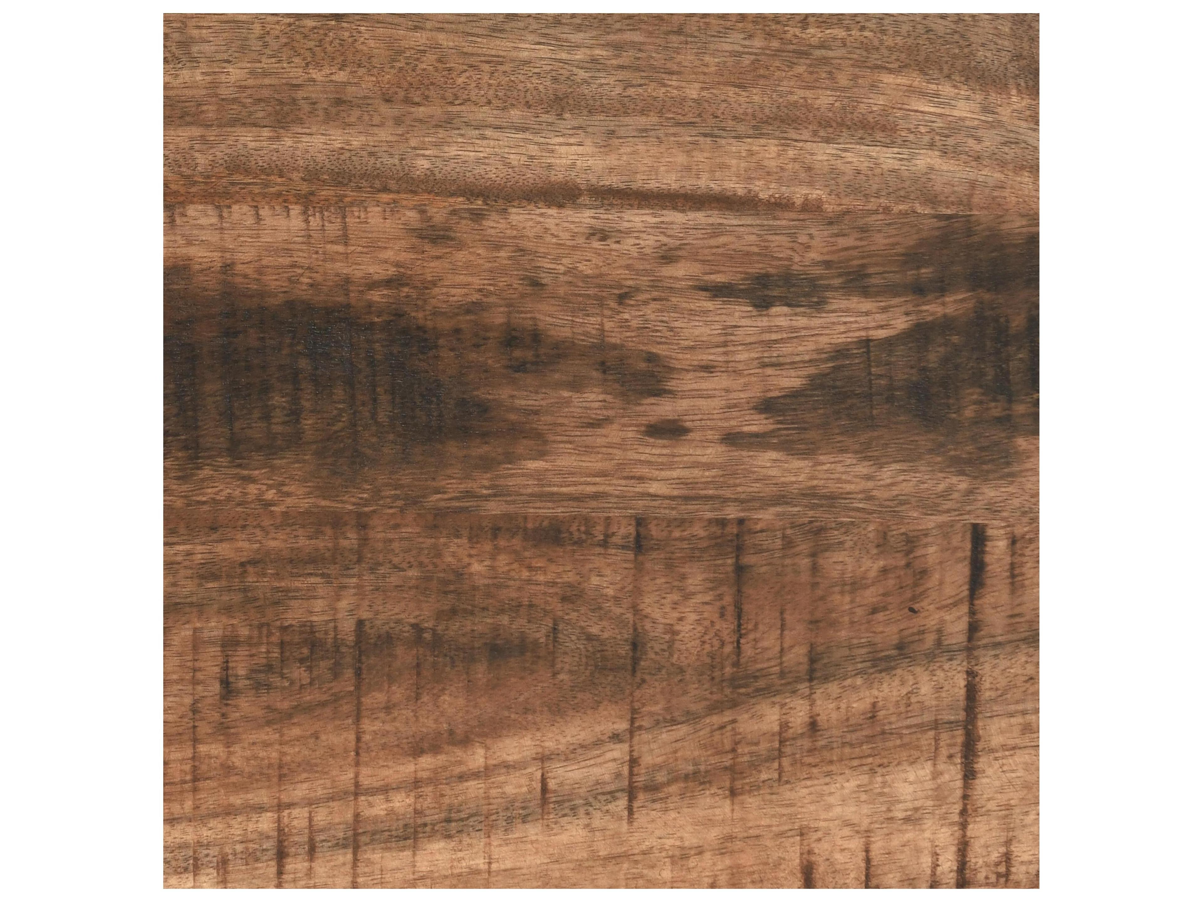 Classic Home Axis Natural Hand Ed Brown Top Mango Wood Storage Trunk