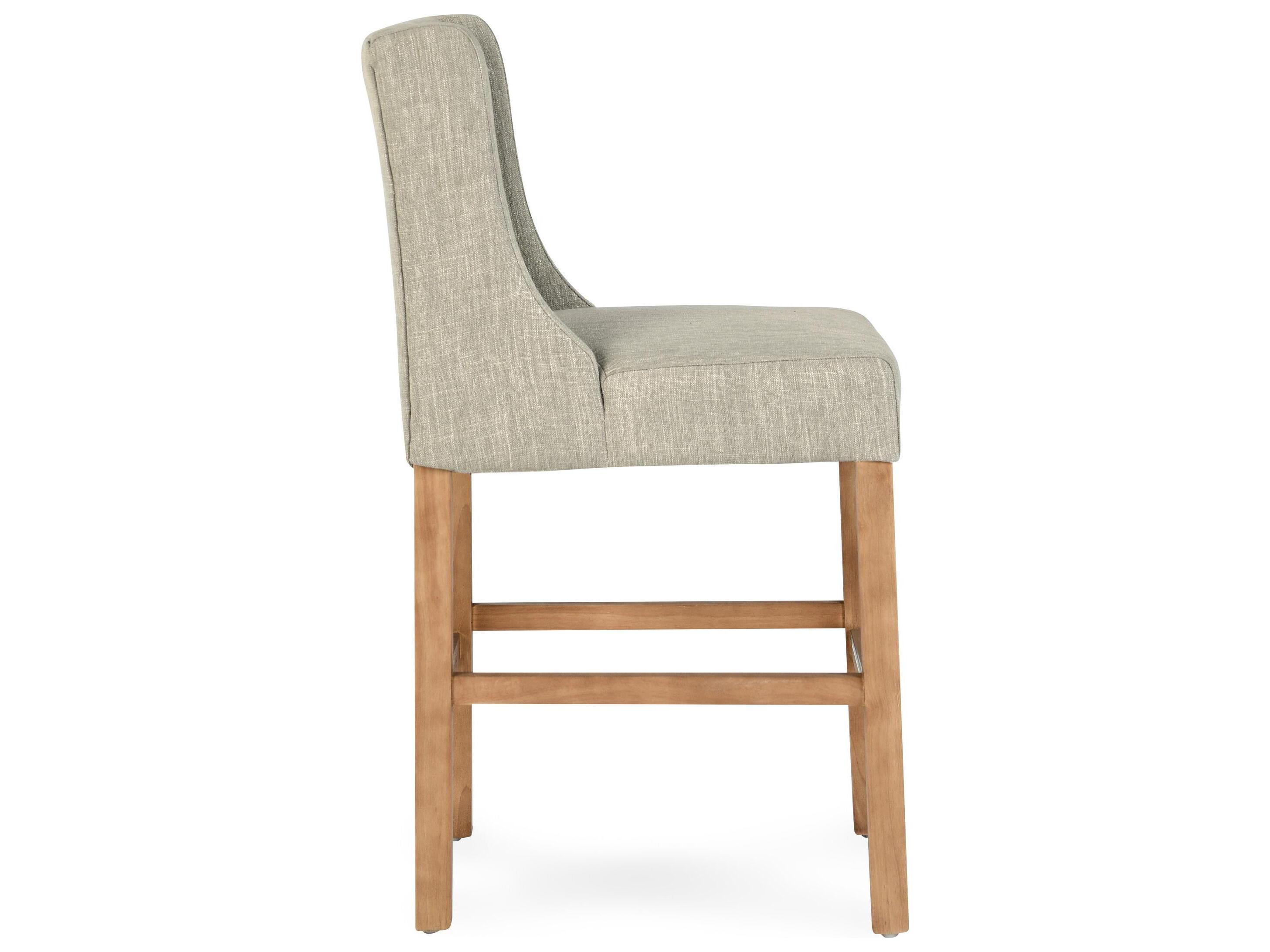 Classic Home Cayle French Beige Upholstery Upholstered Rubberwood Counter Stool