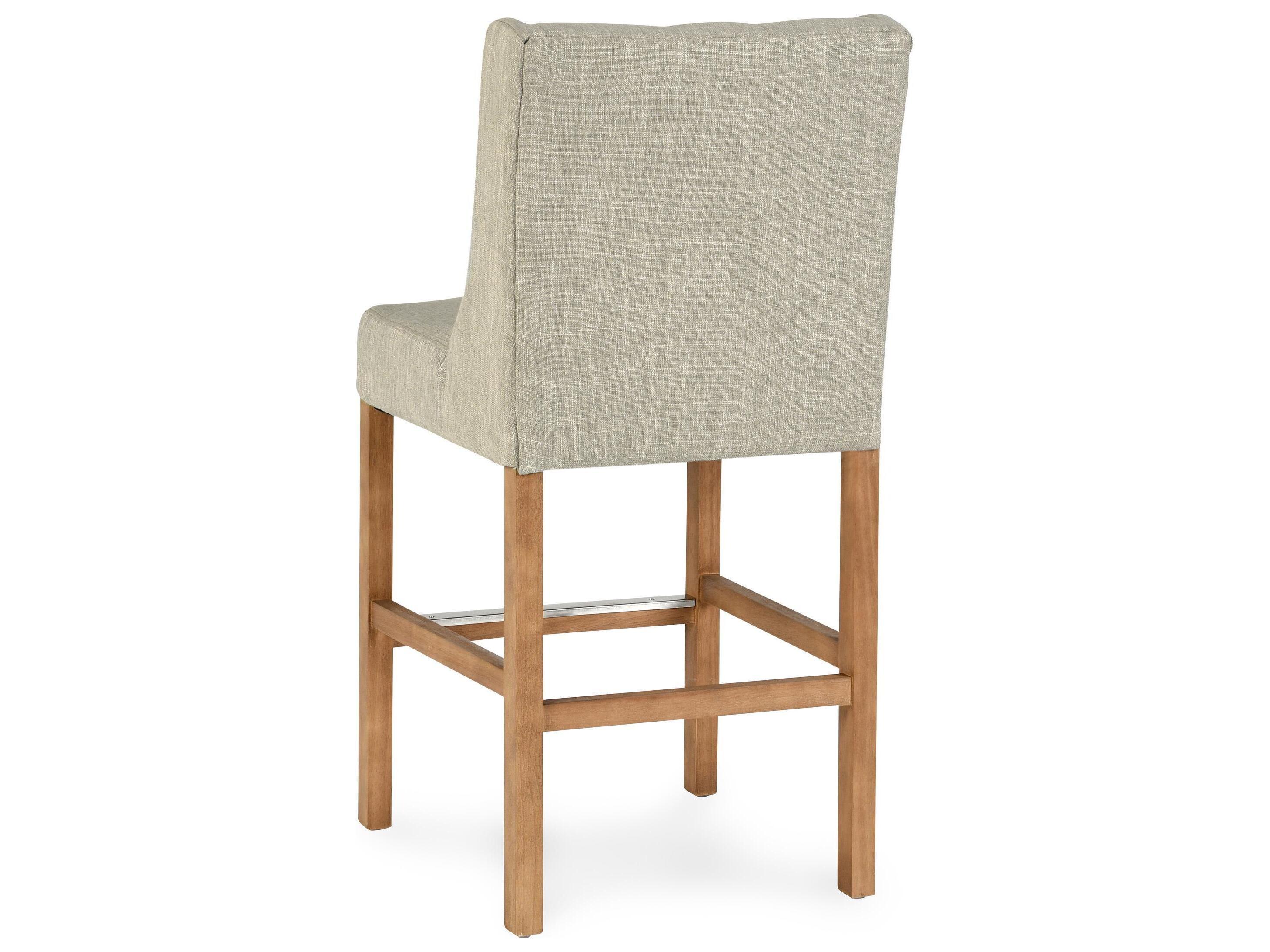 Classic Home Cayle French Beige Upholstery Upholstered Rubberwood Counter Stool