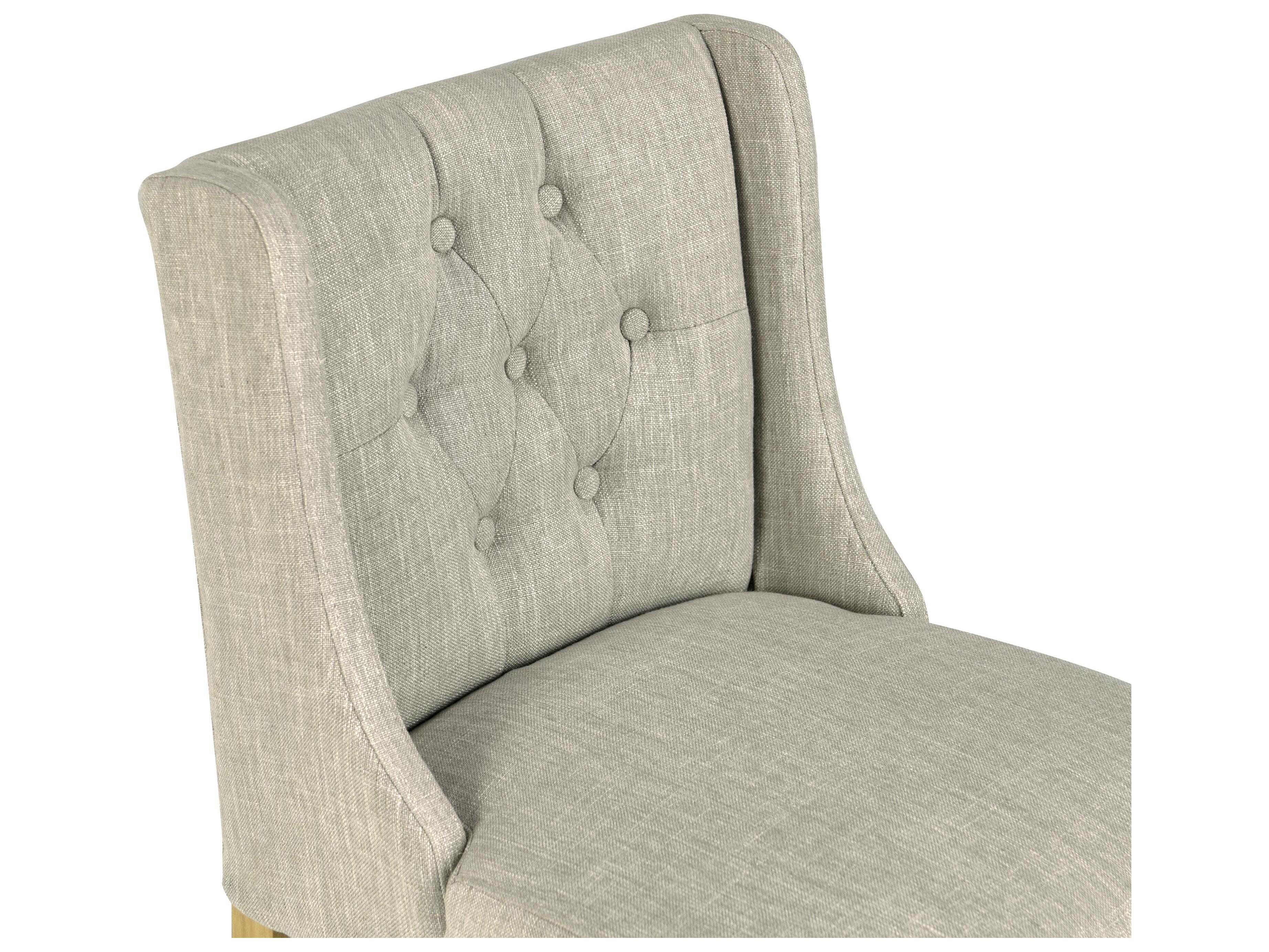 Classic Home Cayle French Beige Upholstery Upholstered Rubberwood Counter Stool