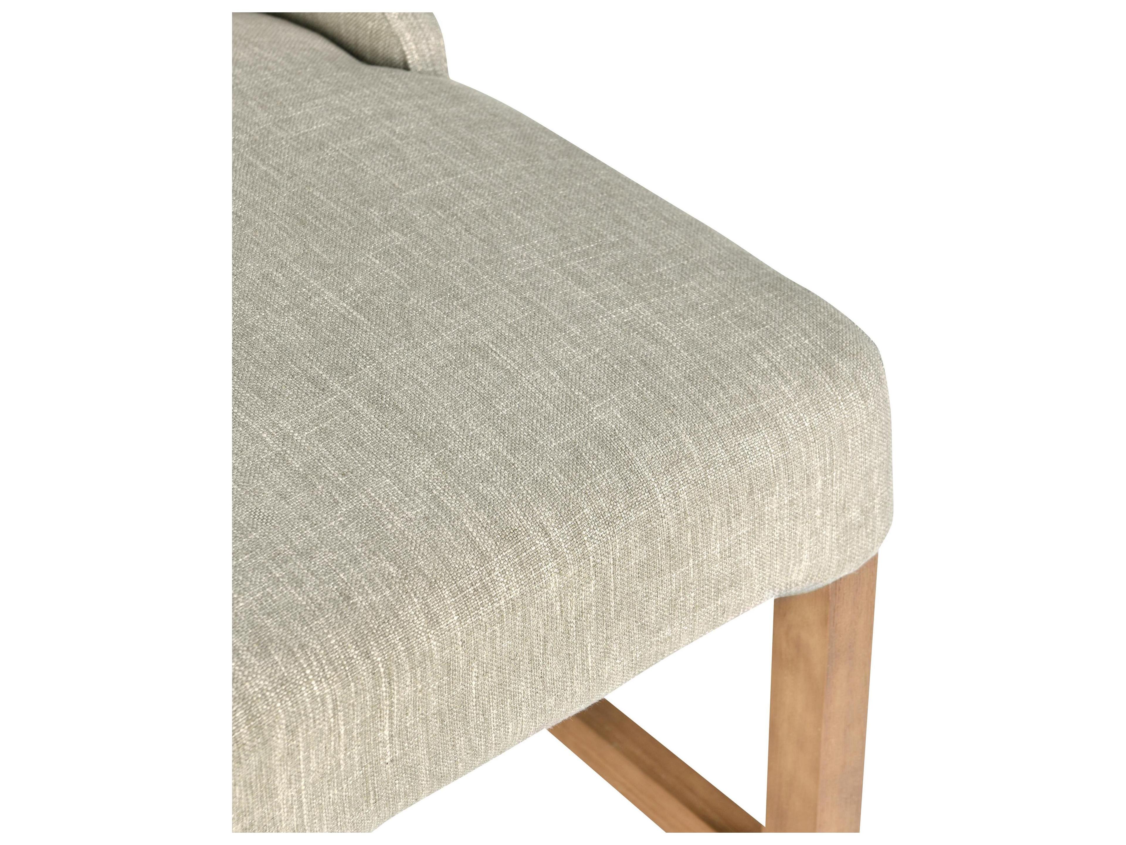 Classic Home Cayle French Beige Upholstery Upholstered Rubberwood Counter Stool