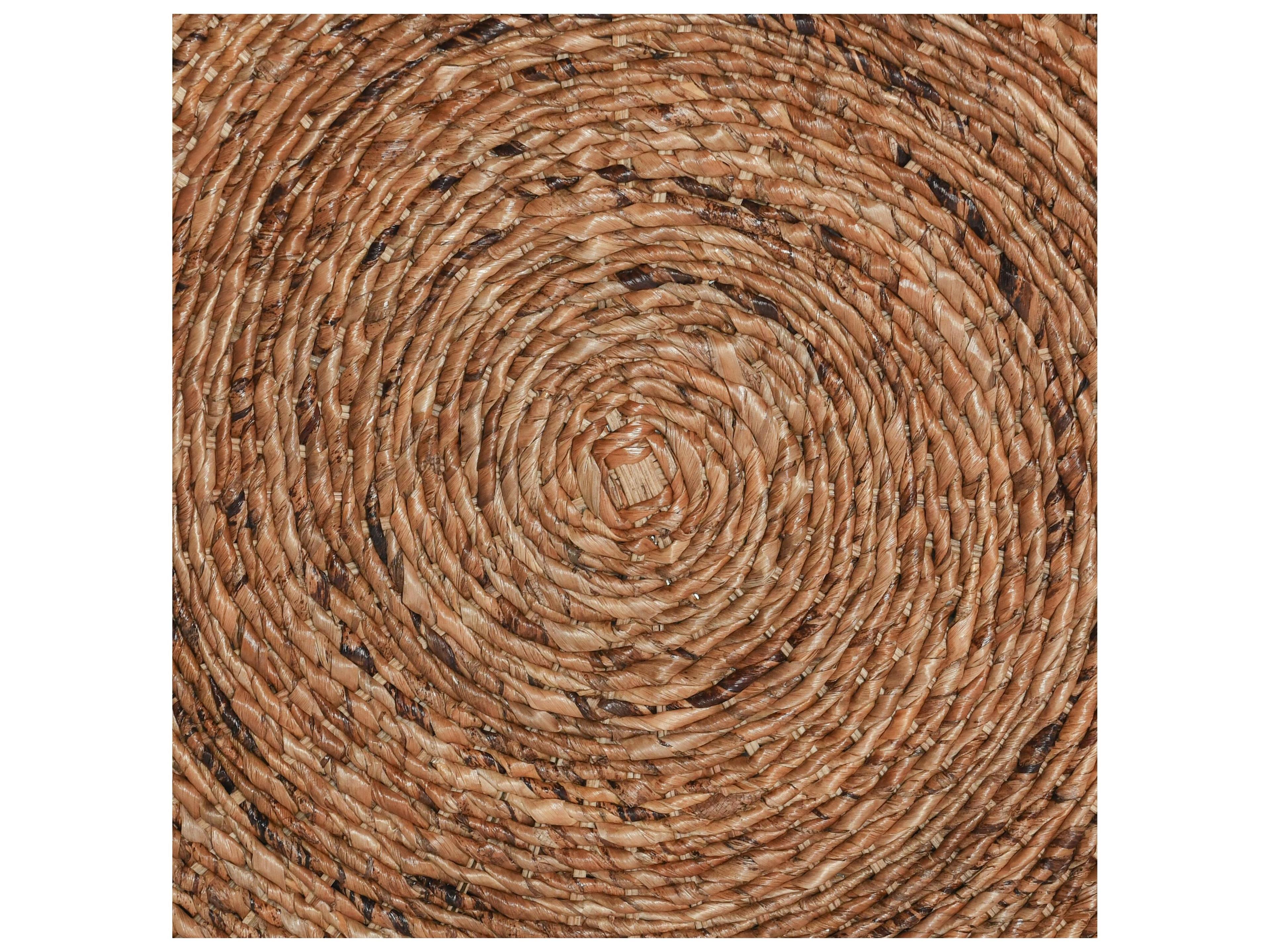 Classic Home Milan Round Rattan Multi Brown Coffee Table