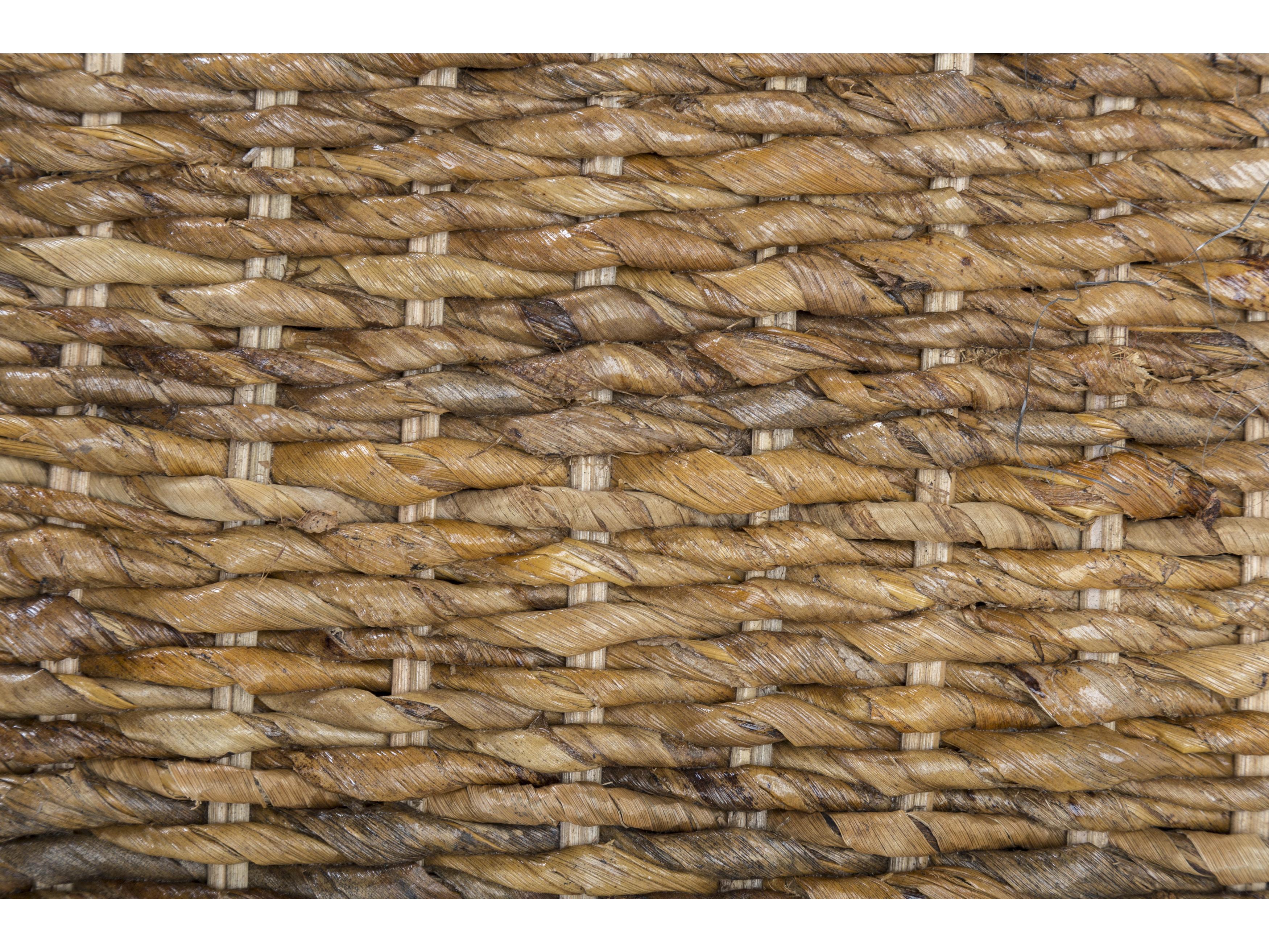 Classic Home Abaca Multi Brown Seat And Black Legs Hardwood Counter Stool