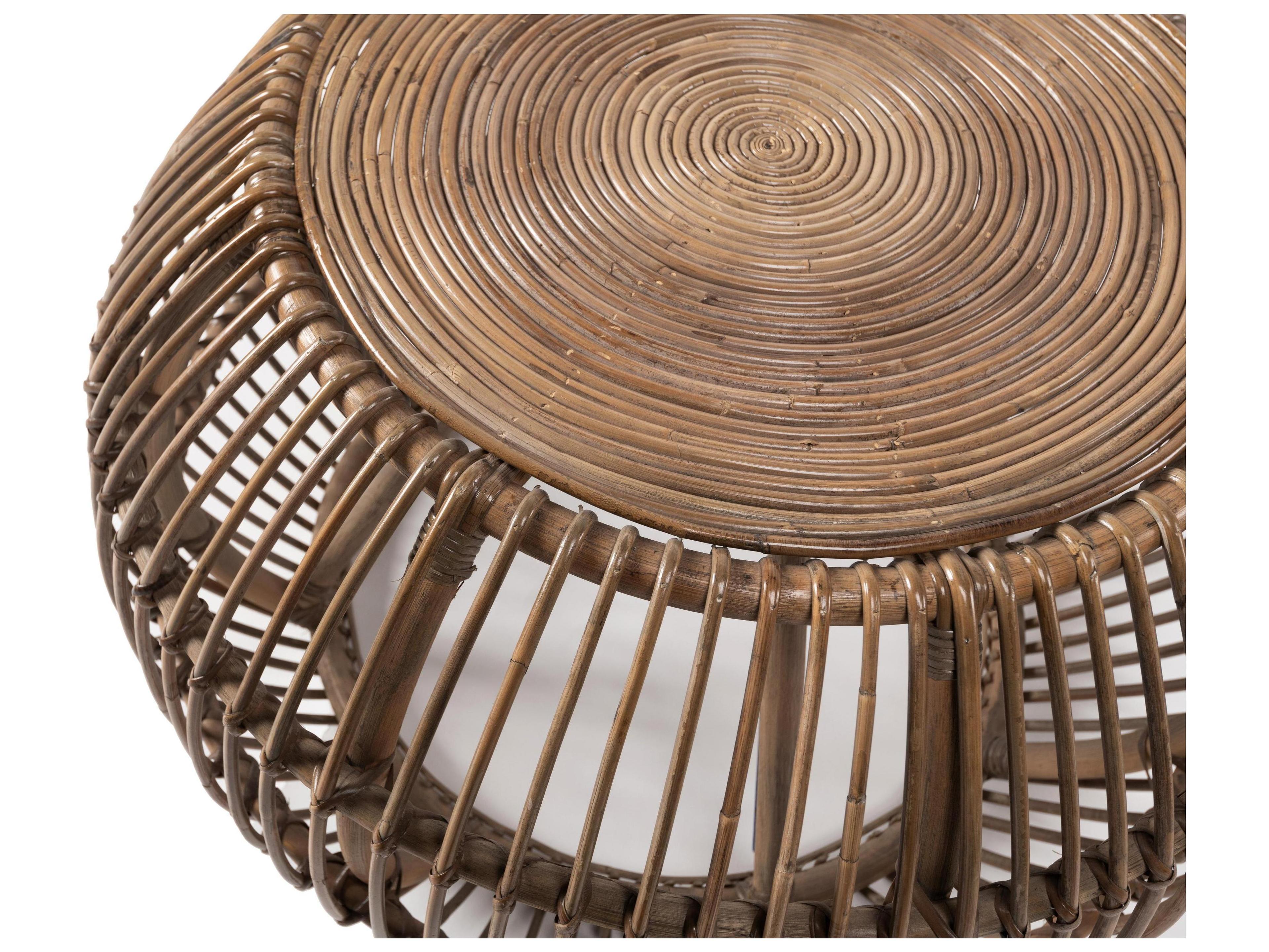 Classic Home Bexley Round Rattan Natural Coffee Table