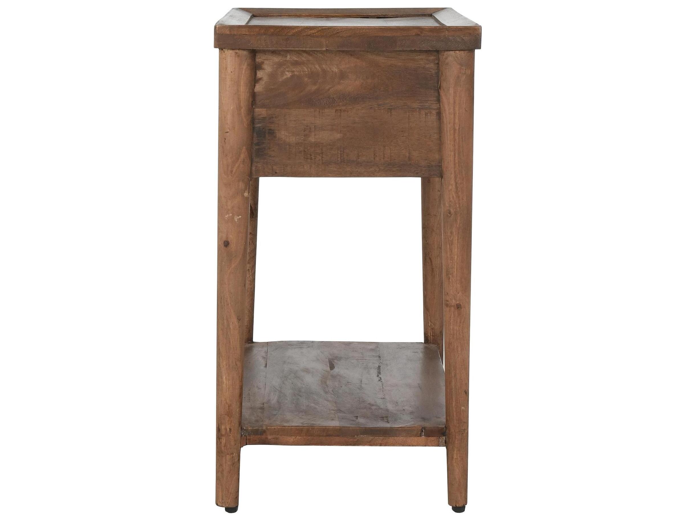 Classic Home Ciaria Rectangular Wood Brown End Table