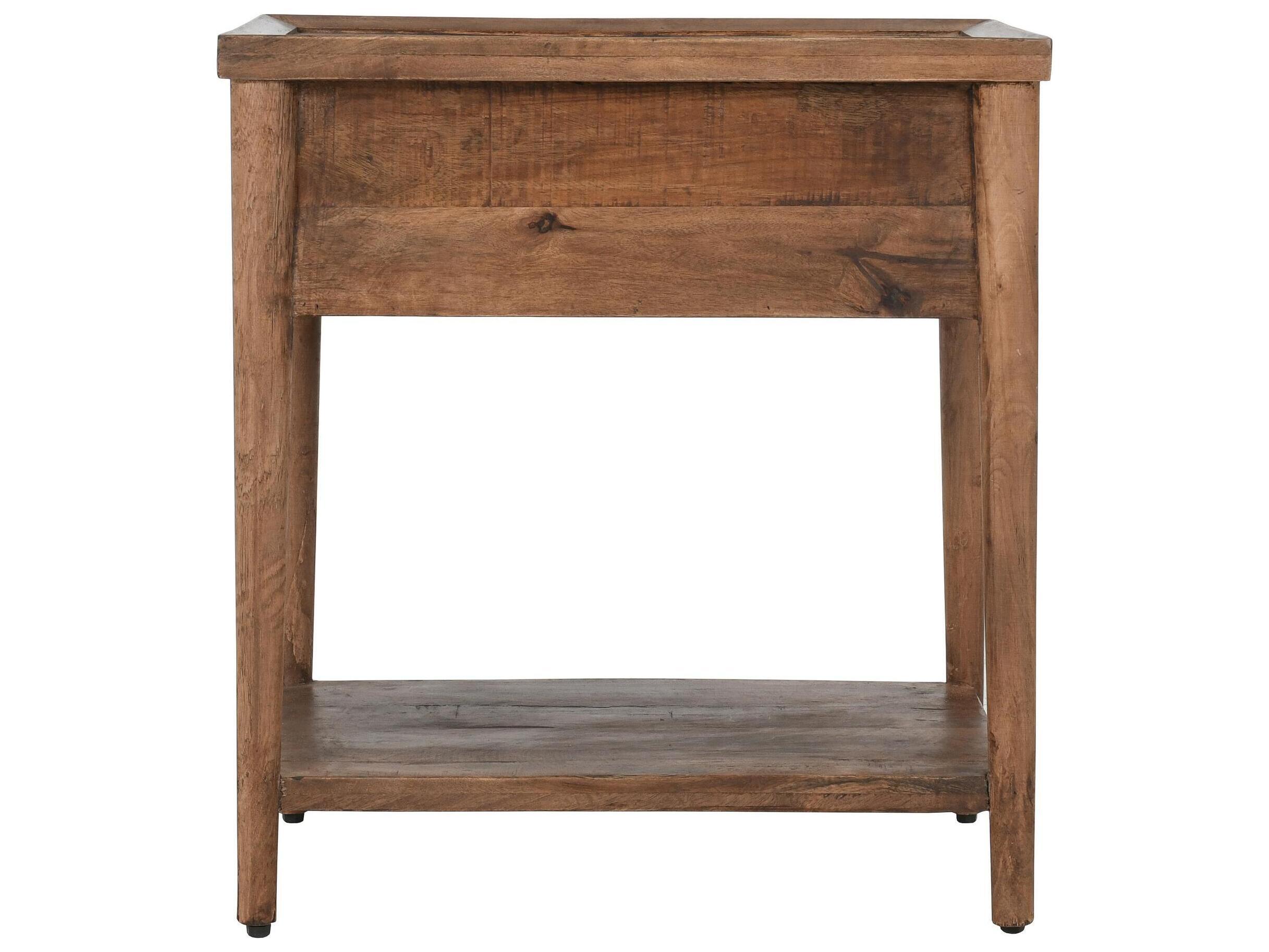 Classic Home Ciaria Rectangular Wood Brown End Table